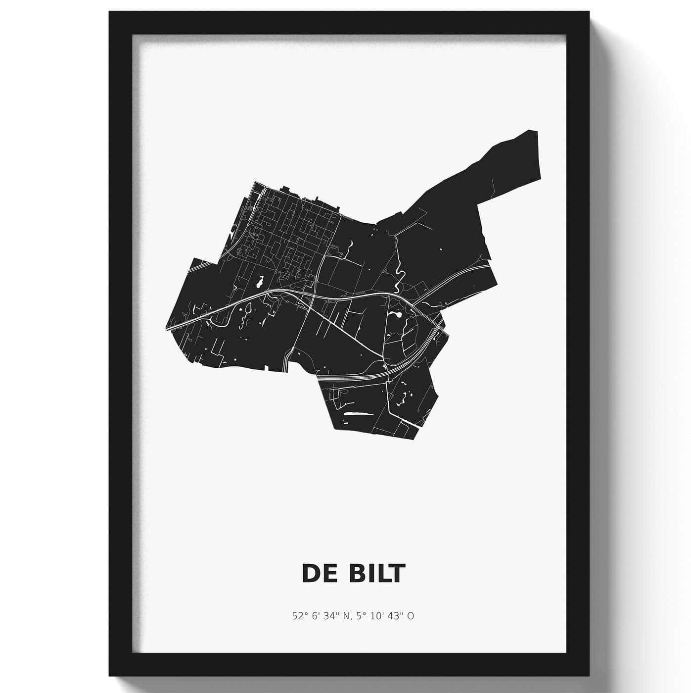 Poster De Bilt - Zwart/Wit