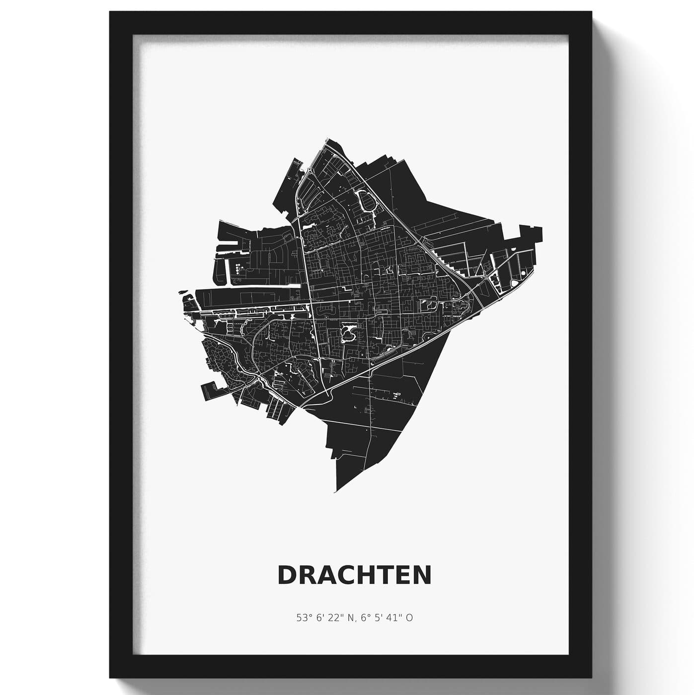 Poster Drachten - Zwart/Wit