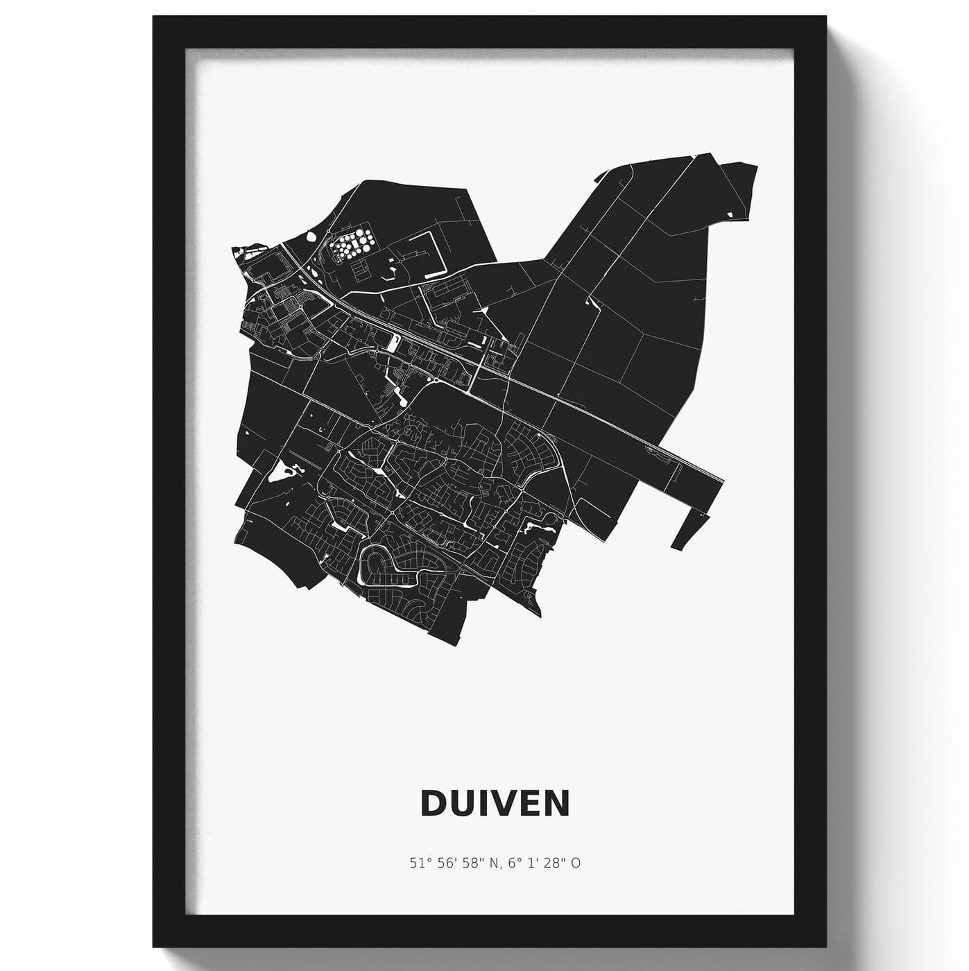 Poster Duiven - Zwart/Wit