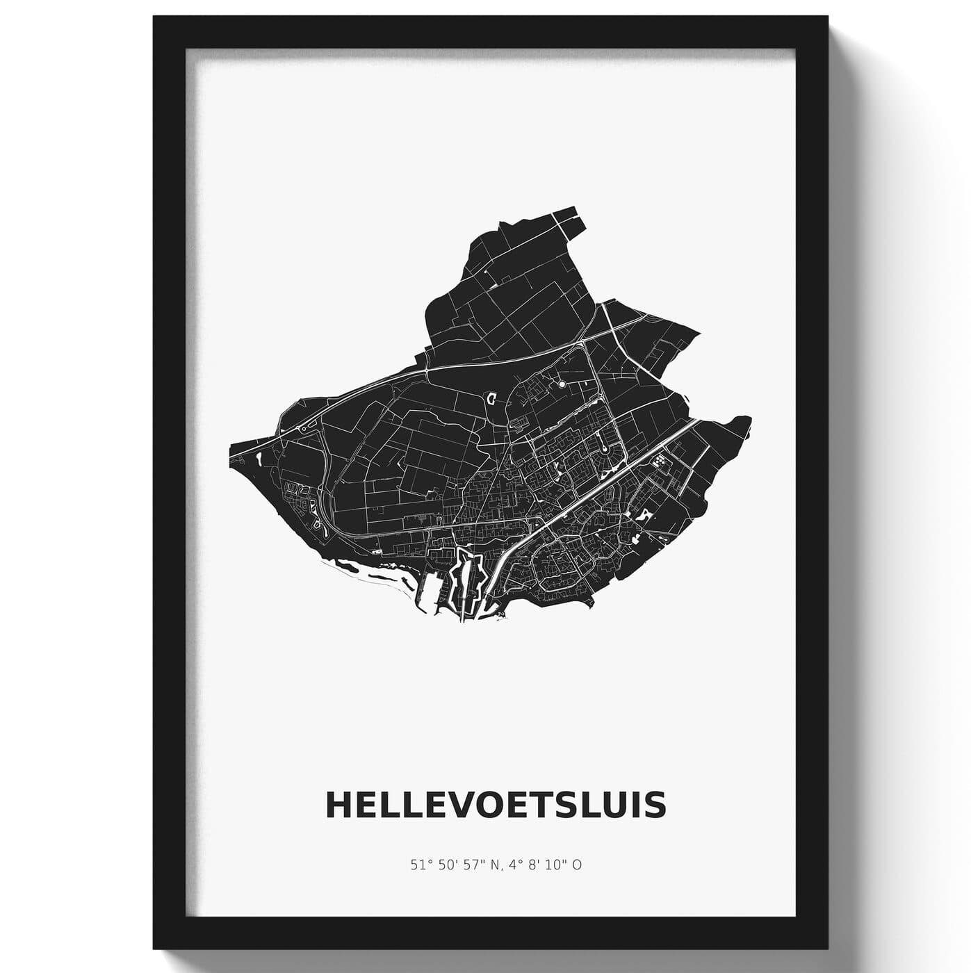 Poster Hellevoetsluis - Zwart/Wit