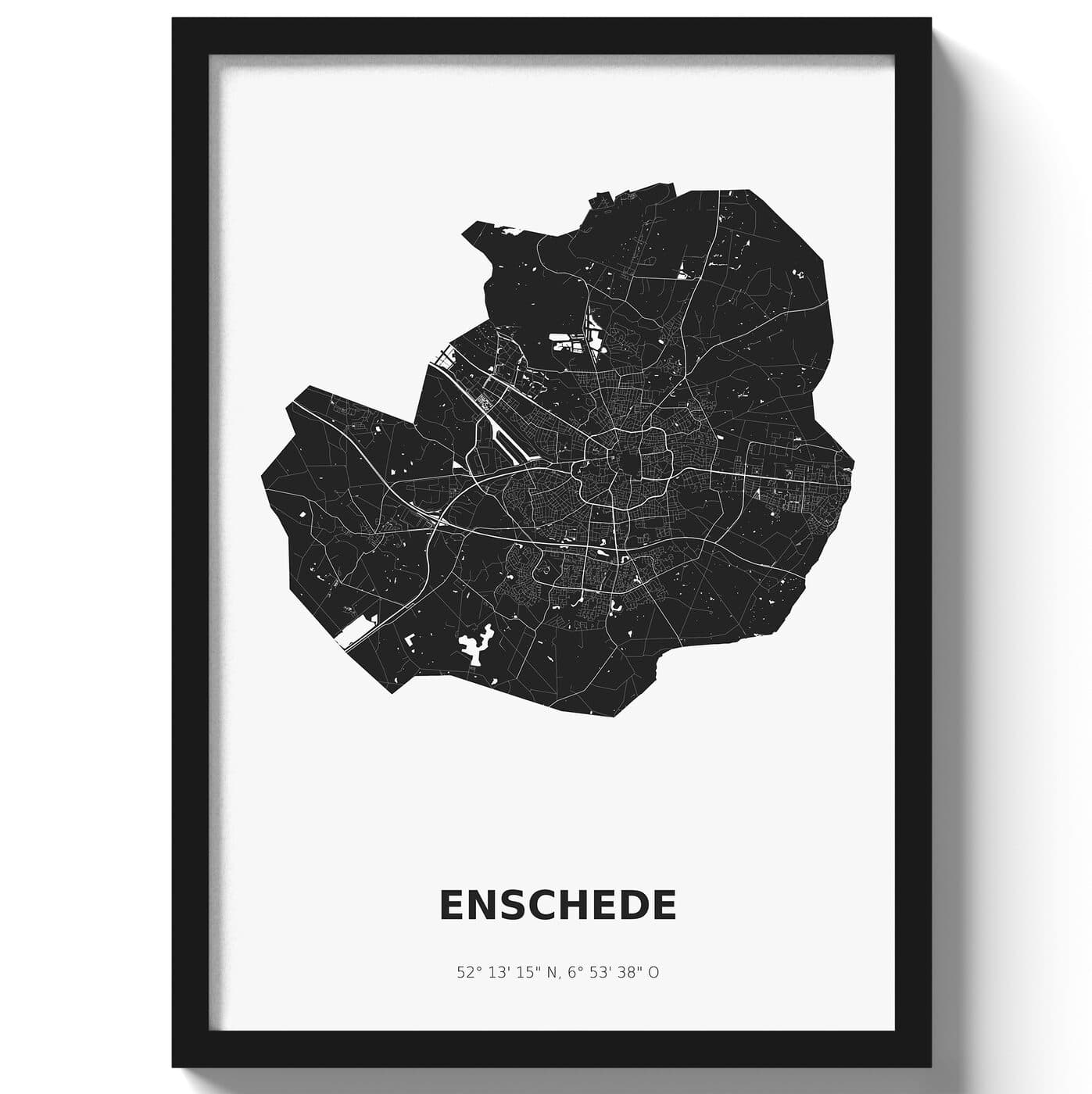 Poster Enschede - Zwart/Wit