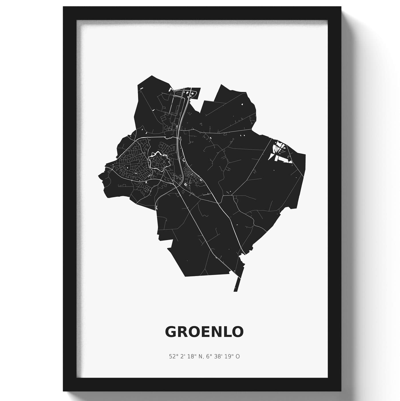 Poster Groenlo - Zwart/Wit