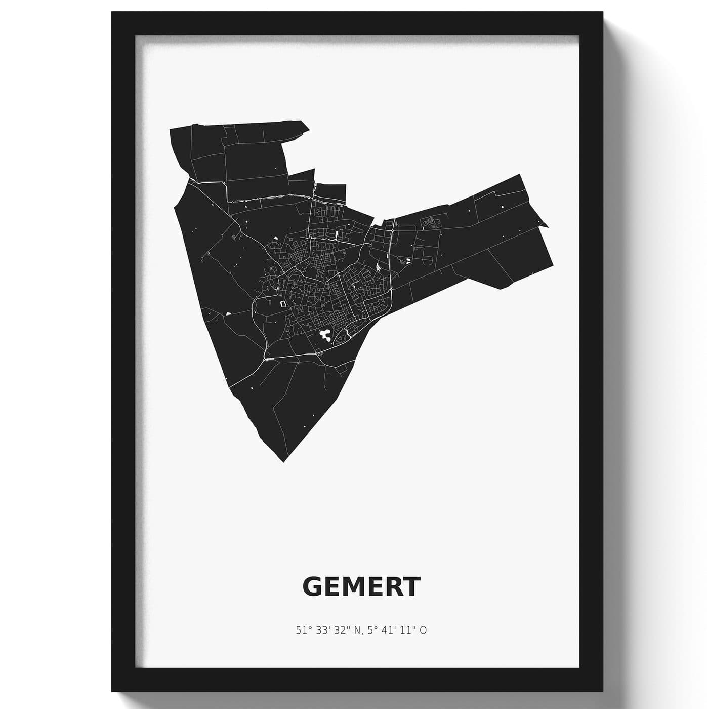 Poster Gemert - Zwart/Wit