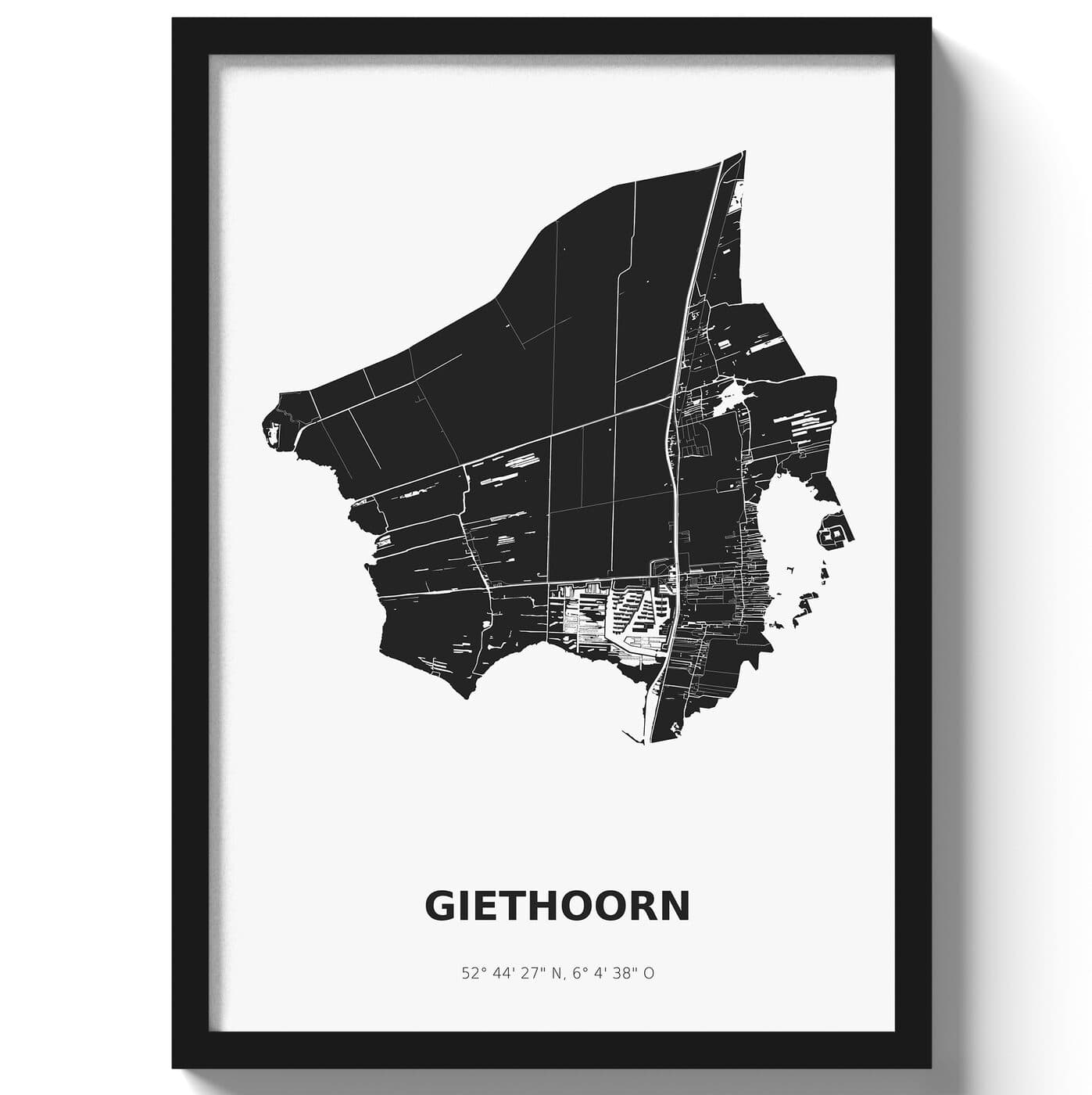 Poster Giethoorn - Zwart/Wit
