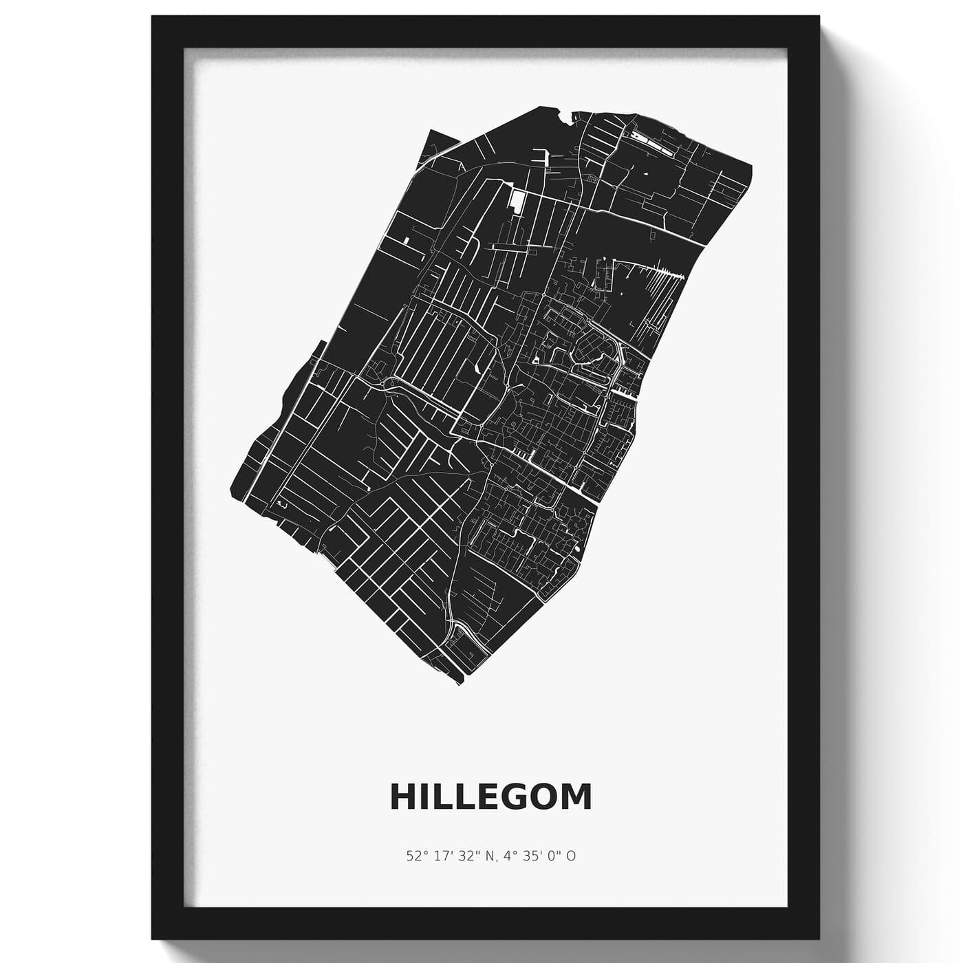 Poster Hillegom - Zwart/Wit