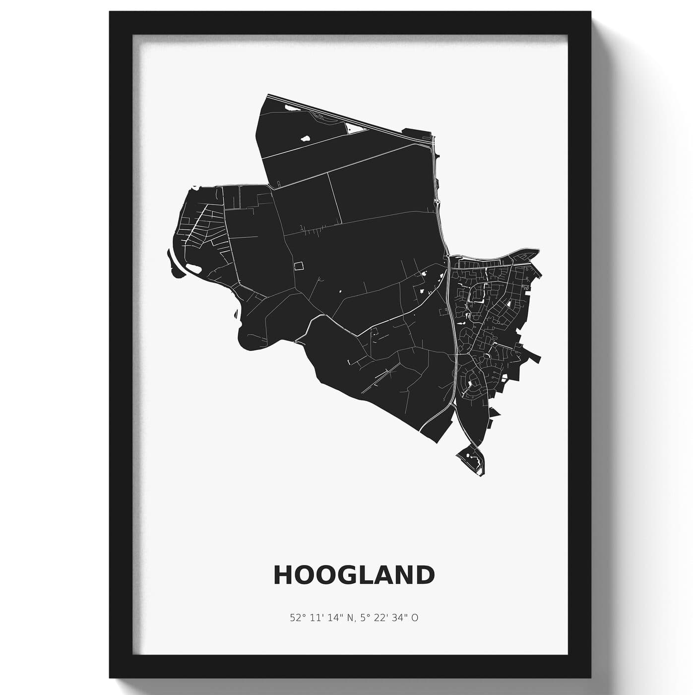 Poster Hoogland - Zwart/Wit