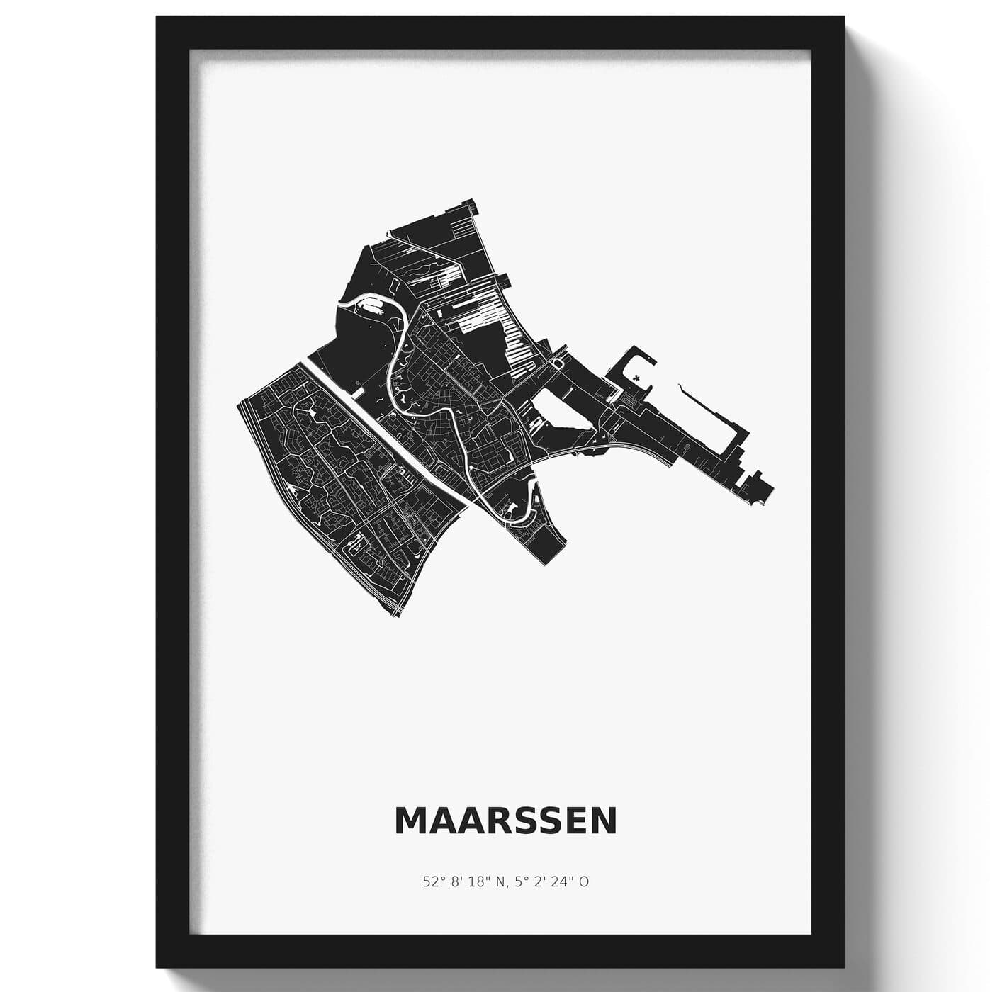 Poster Maarssen - Zwart/Wit