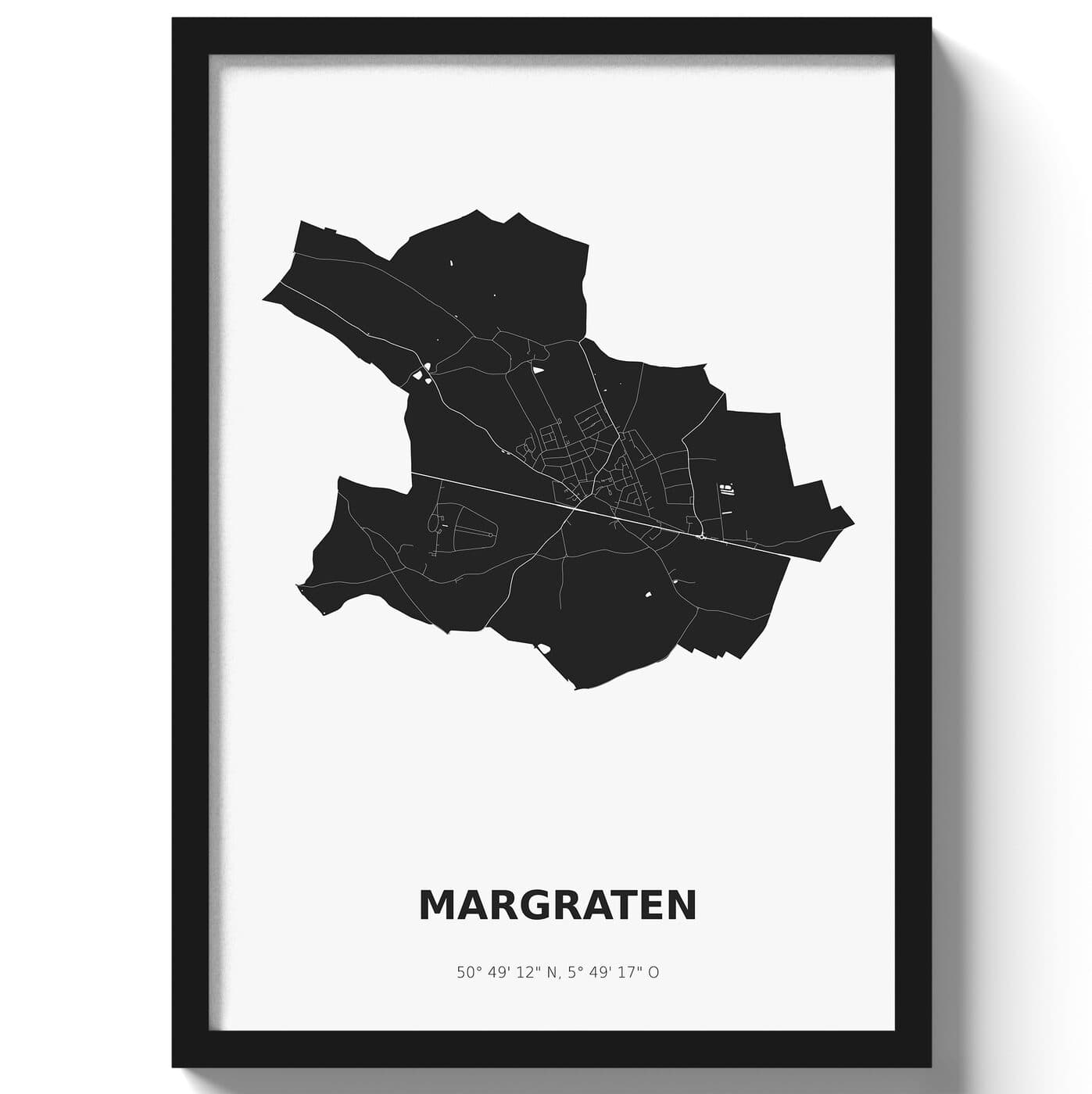 Poster Margraten - Zwart/Wit