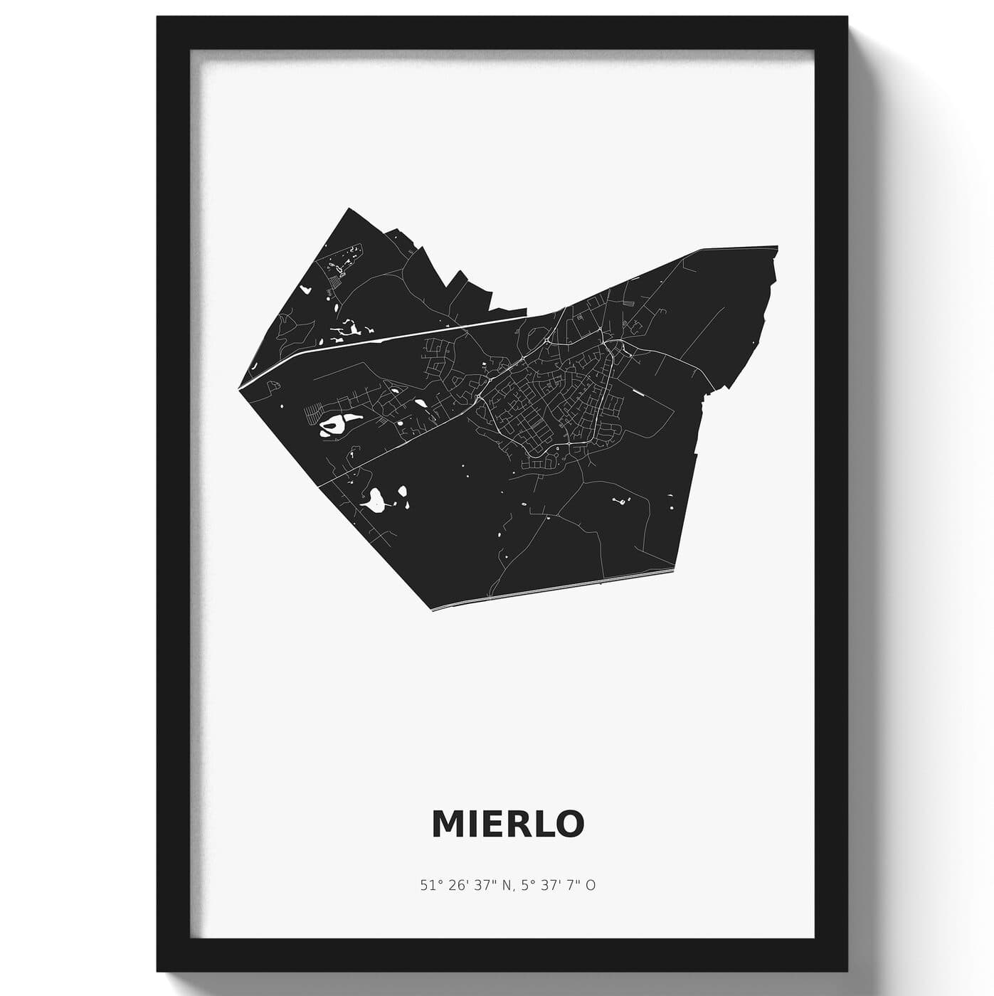 Poster Mierlo - Zwart/Wit