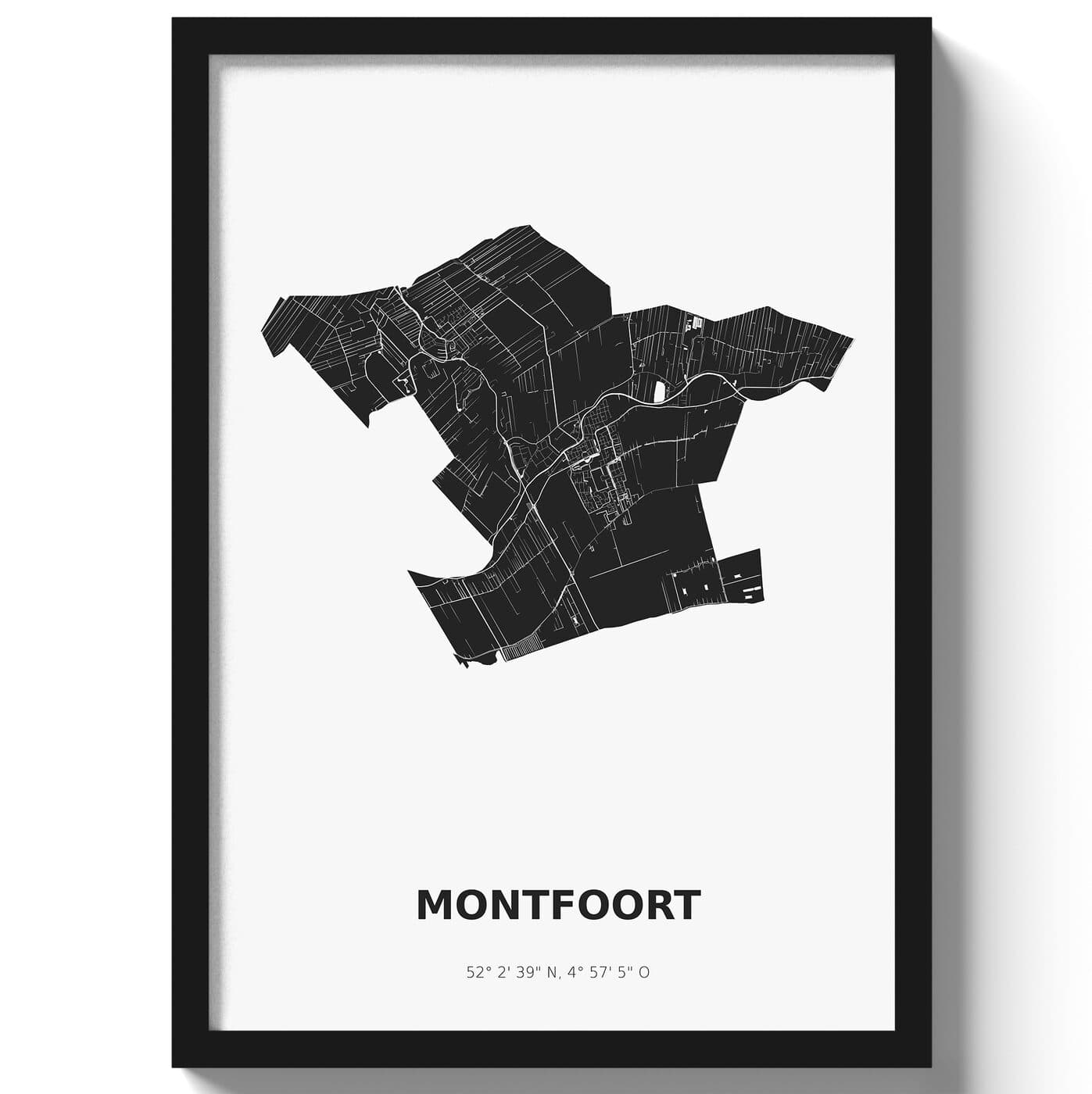 Poster Montfoort - Zwart/Wit