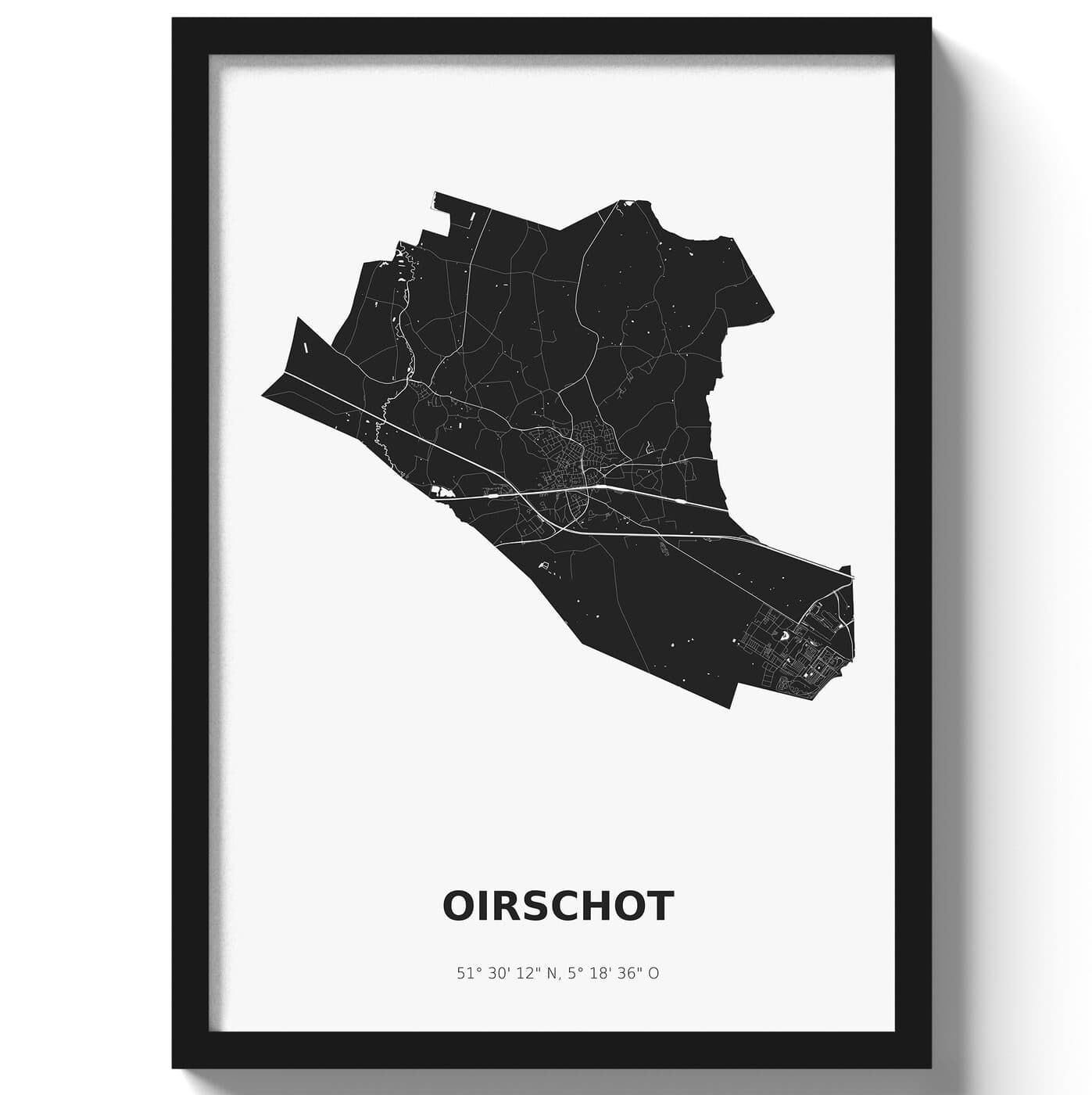Poster Oirschot - Zwart/Wit