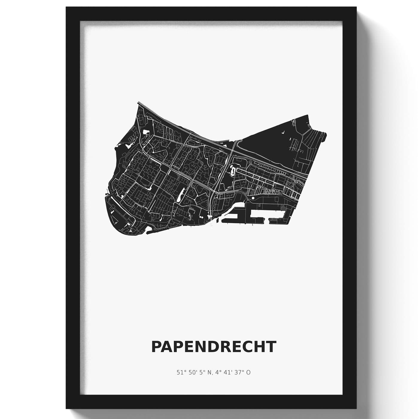 Poster Papendrecht - Zwart/Wit