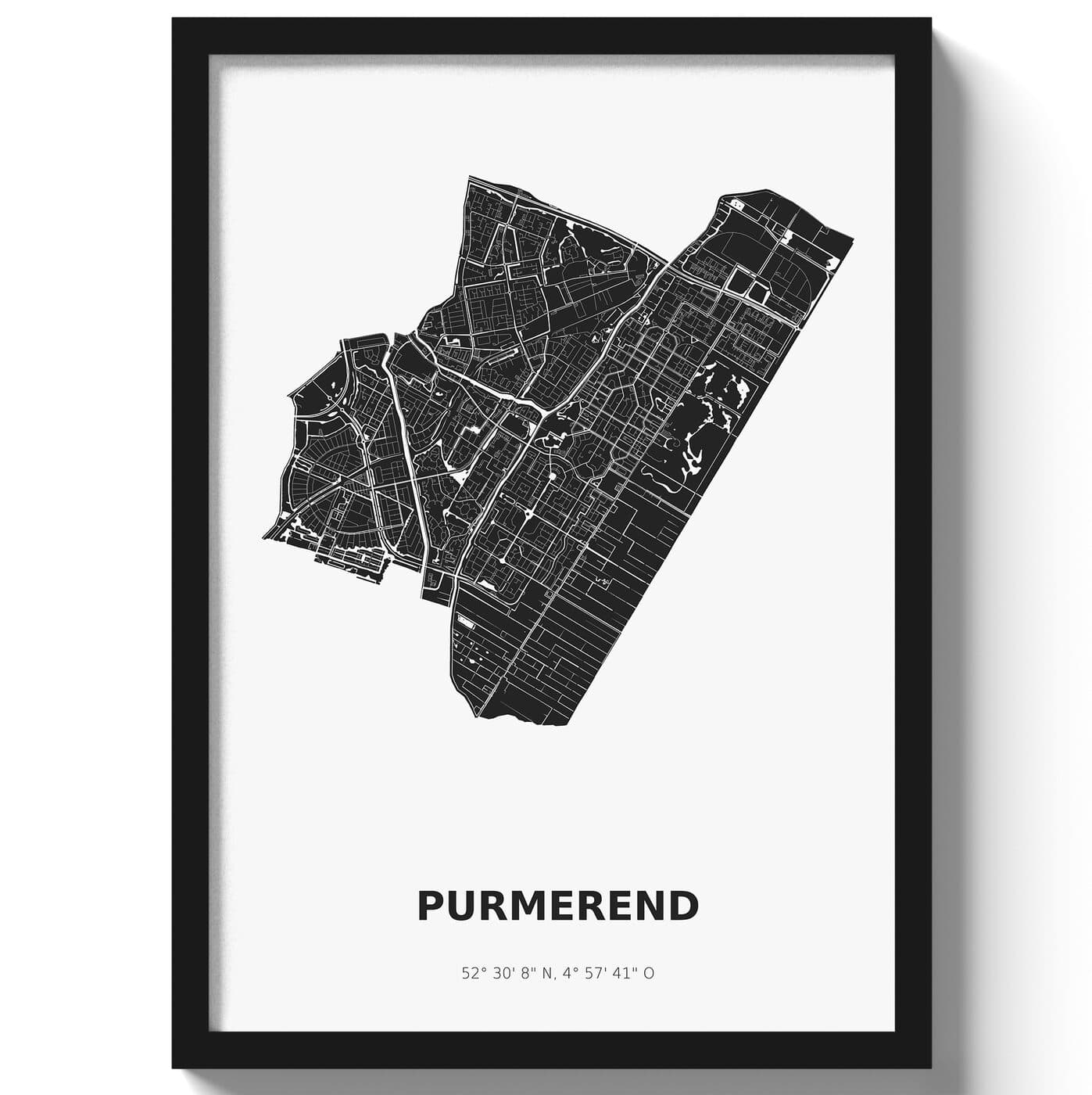 Poster Purmerend - Zwart/Wit