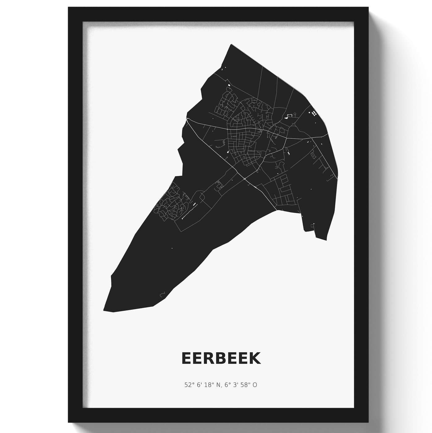 Poster Eerbeek - Zwart/Wit