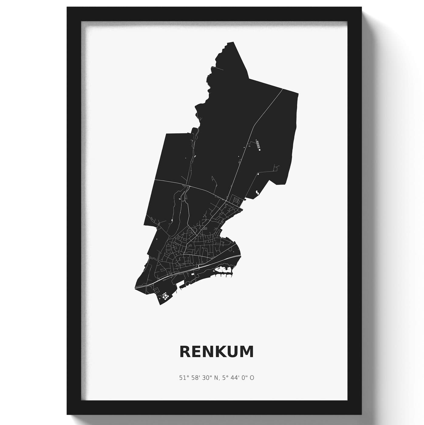 Poster Renkum - Zwart/Wit