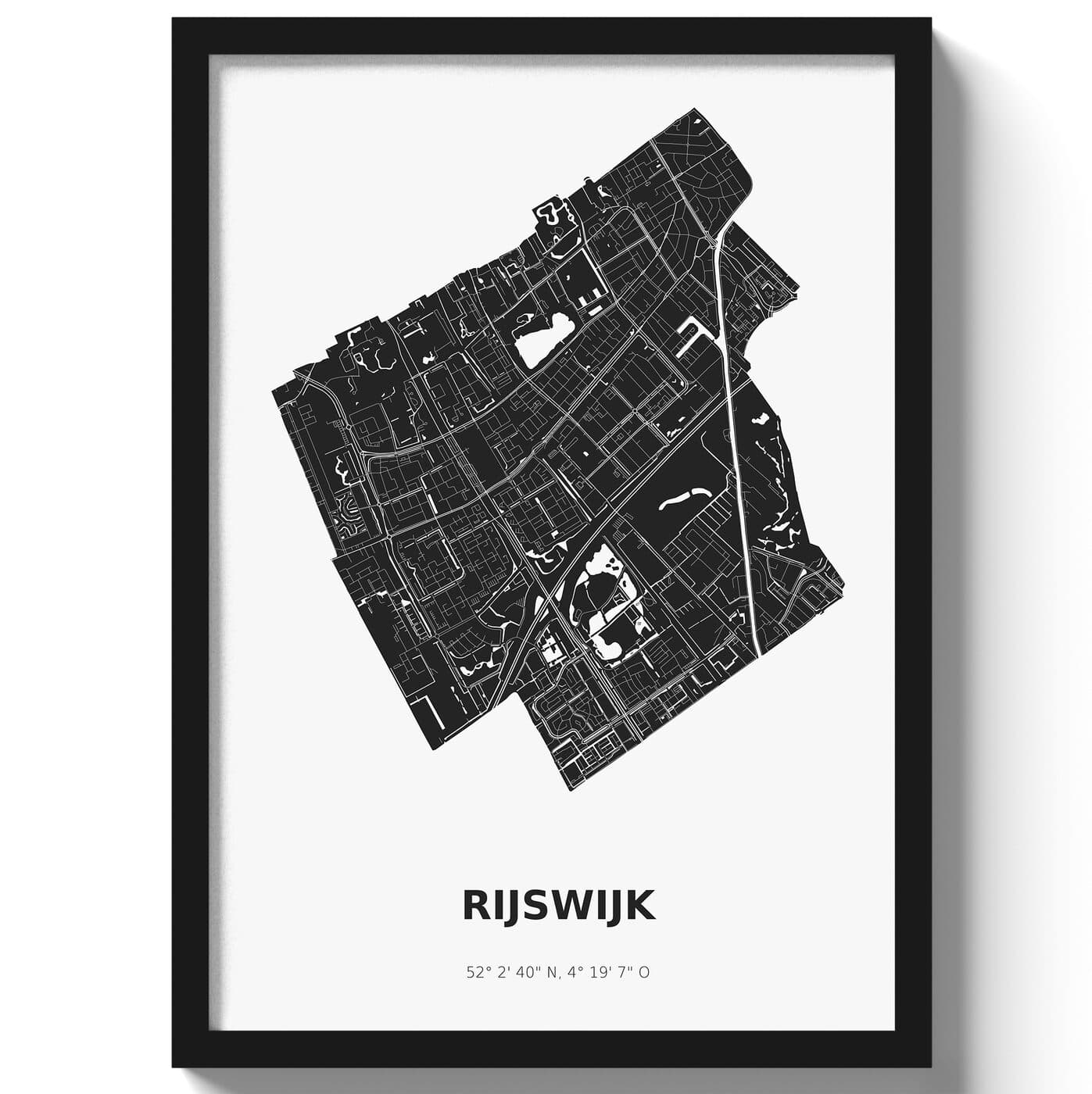 Poster Rijswijk - Zwart/Wit
