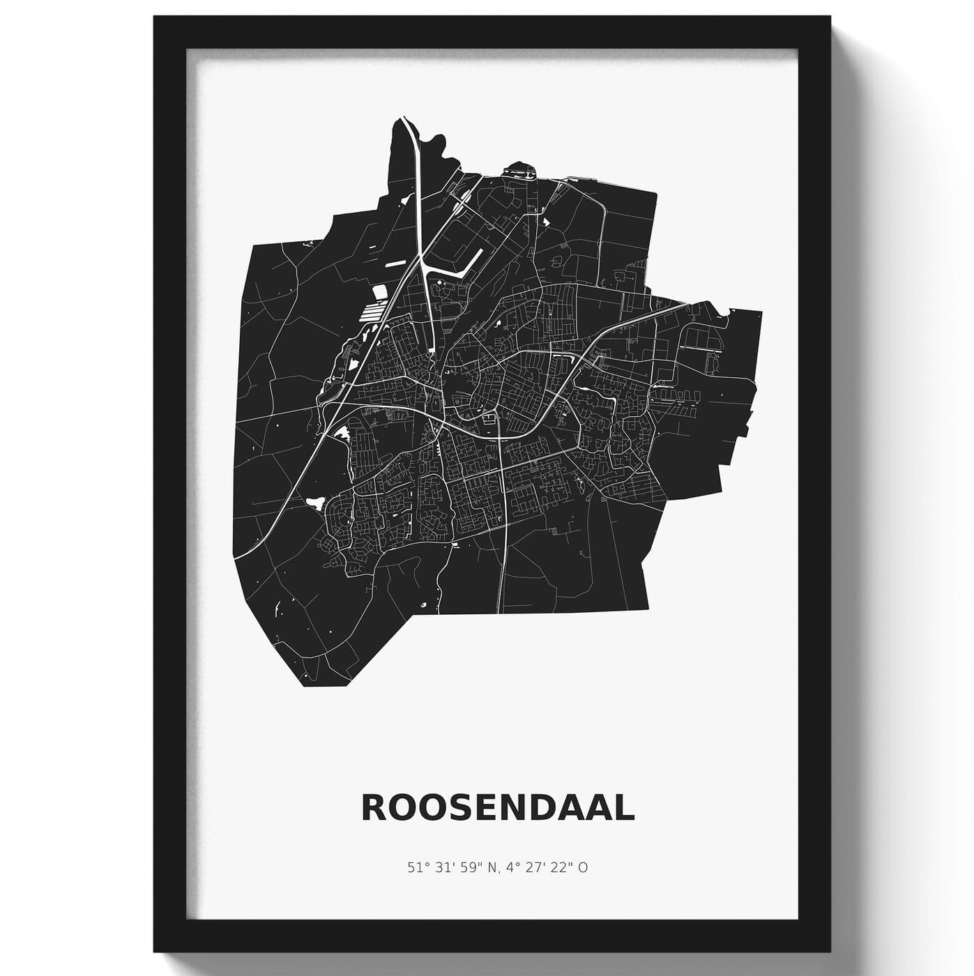 Poster Roosendaal - Zwart/Wit
