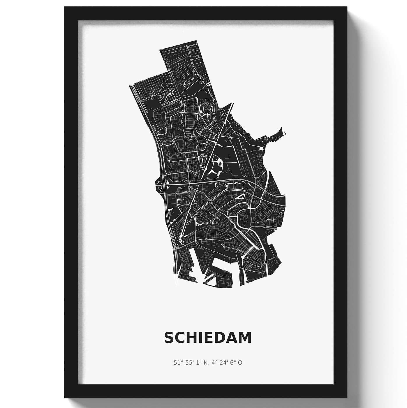 Poster Schiedam - Zwart/Wit