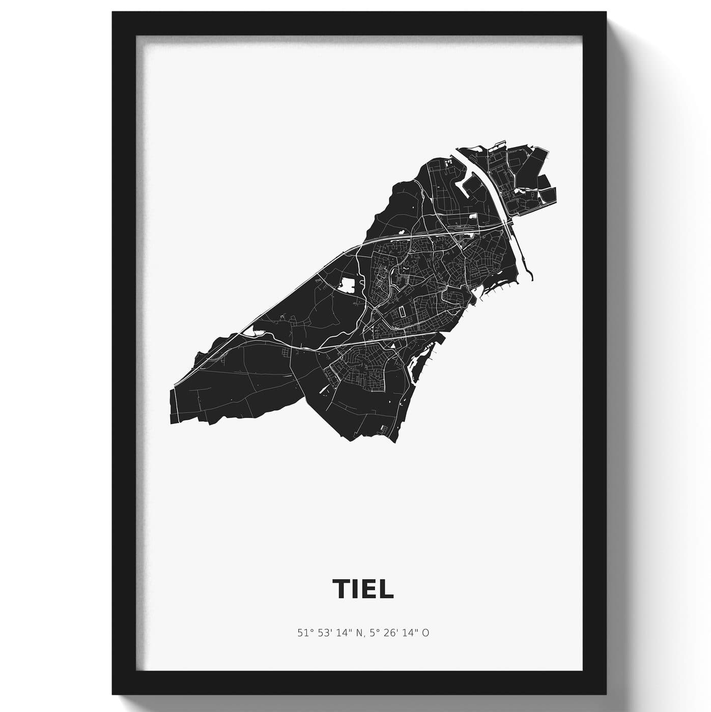 Poster Tiel - Zwart/Wit