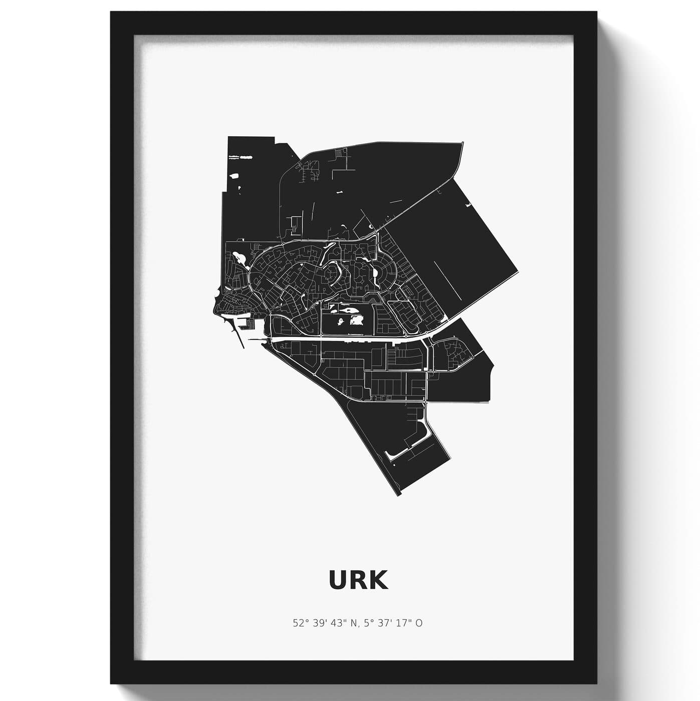 Poster Urk - Zwart/Wit