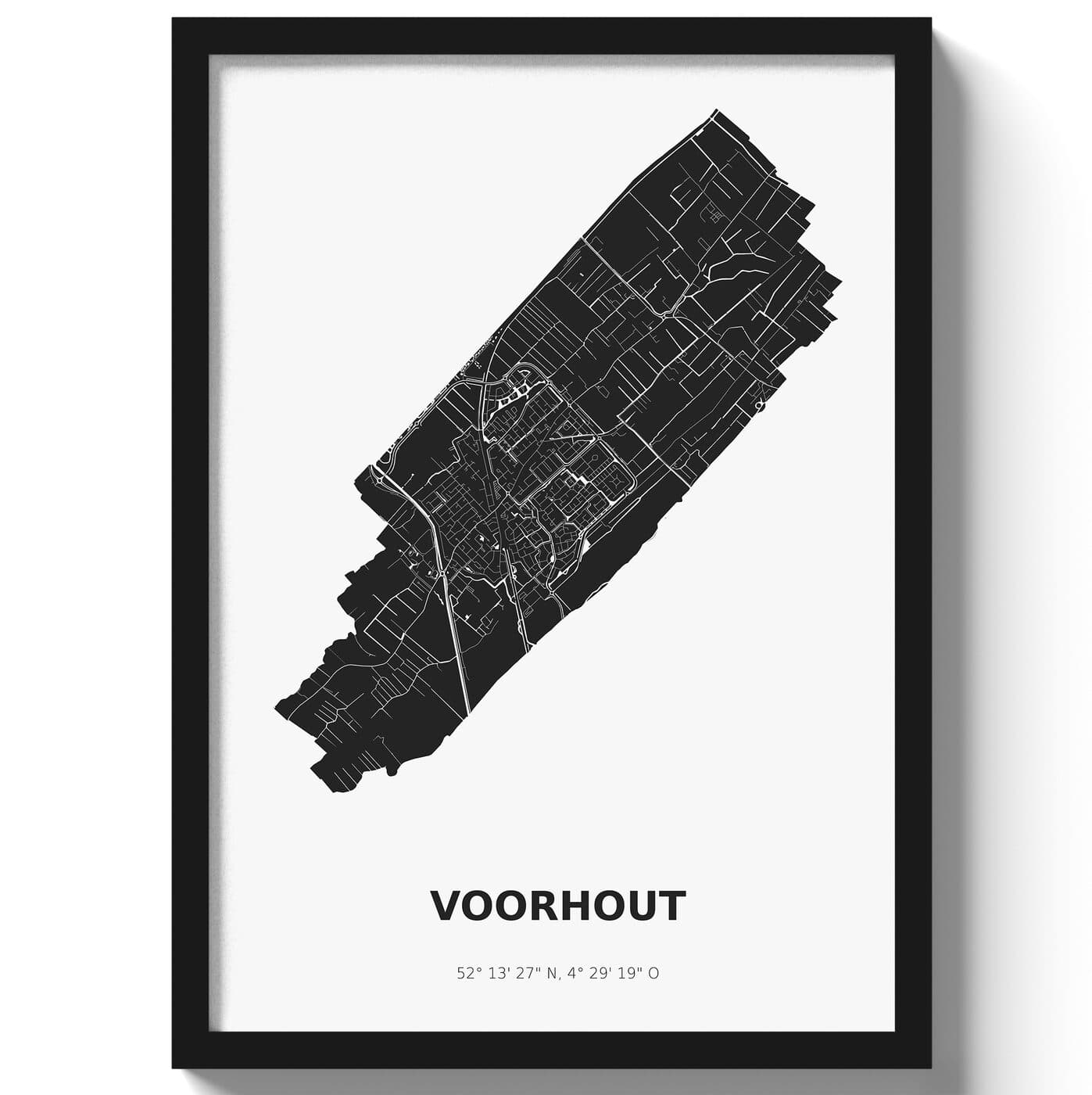 Poster Voorhout - Zwart/Wit