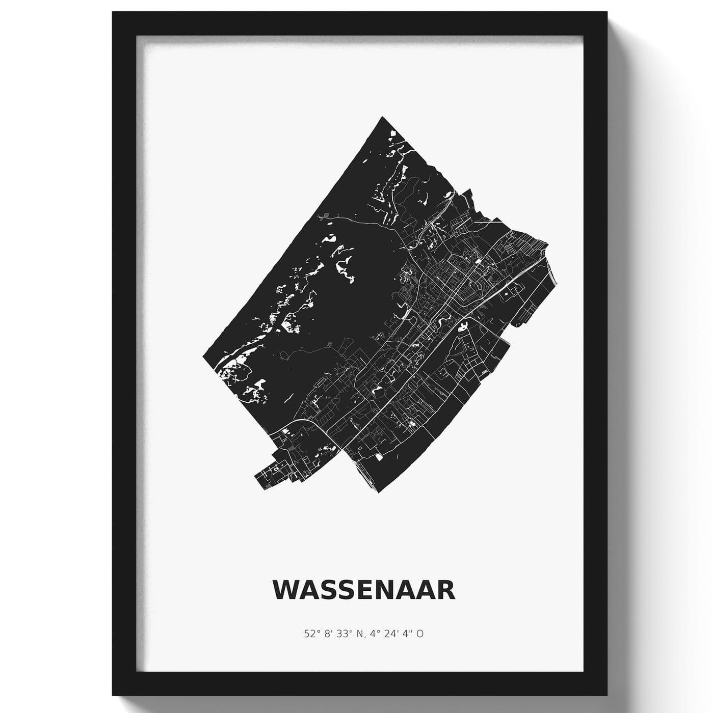 Poster Wassenaar - Zwart/Wit