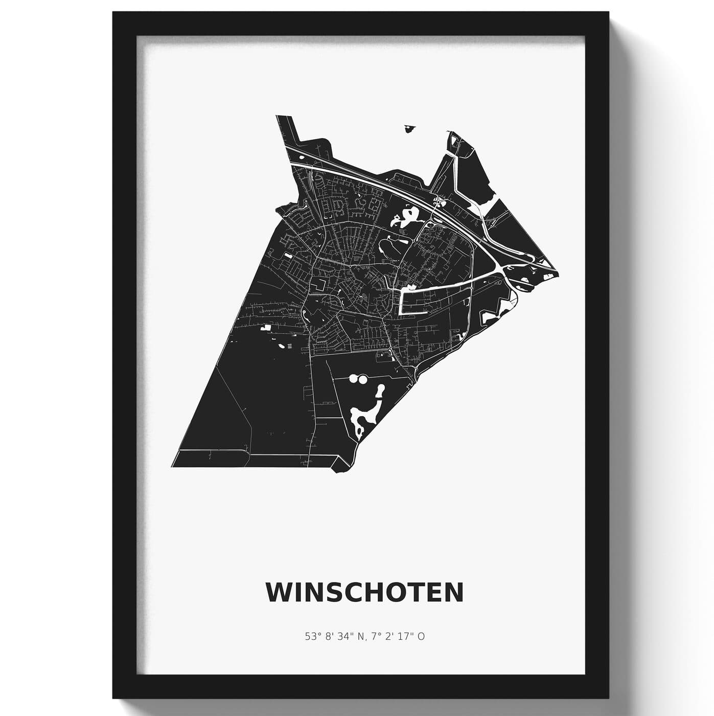 Poster Winschoten - Zwart/Wit