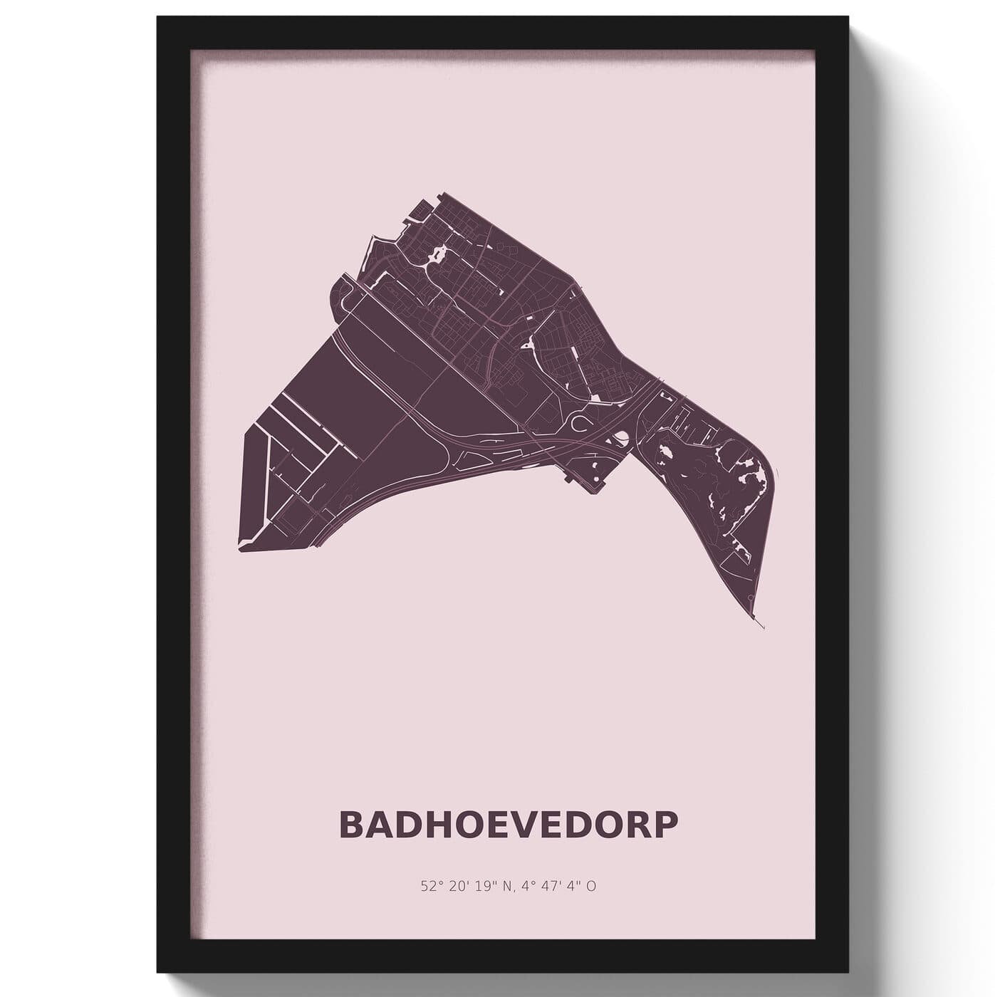 Poster Badhoevedorp - Paars
