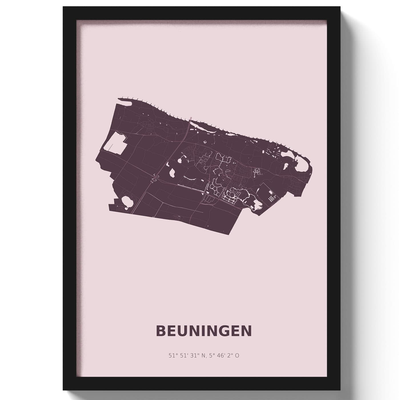 Poster Beuningen - Paars