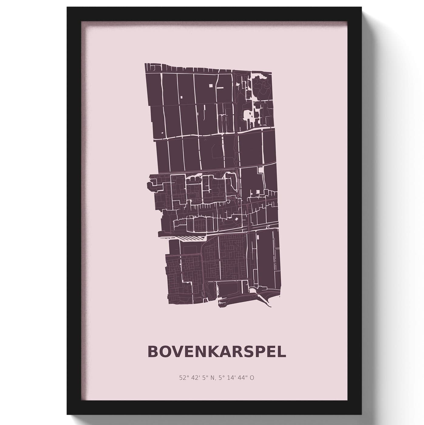 Poster Bovenkarspel - Paars
