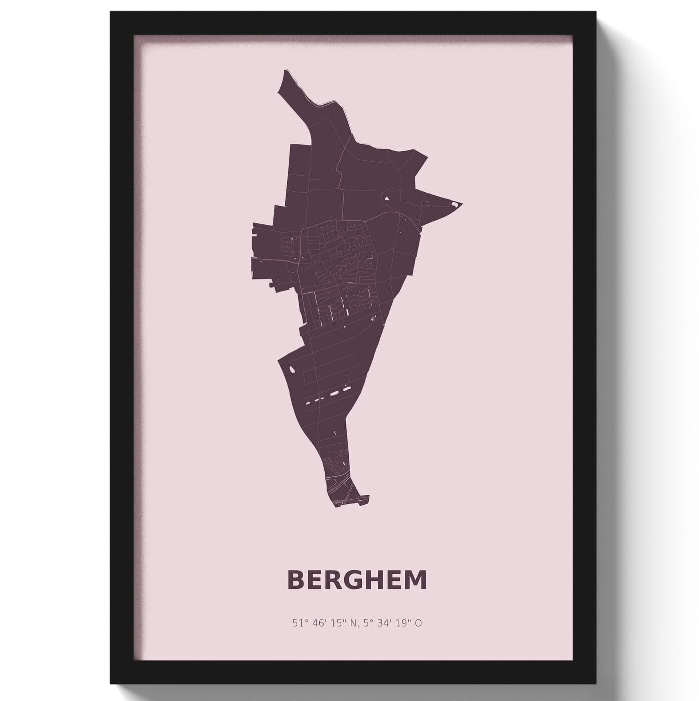 Poster Berghem - Paars