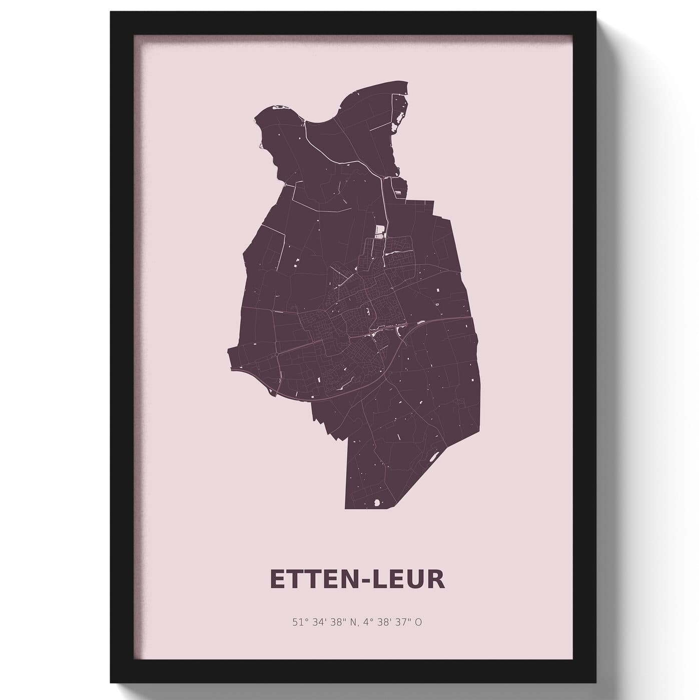 Poster Etten-LeurA4 - 21 x 30 cm - Paars