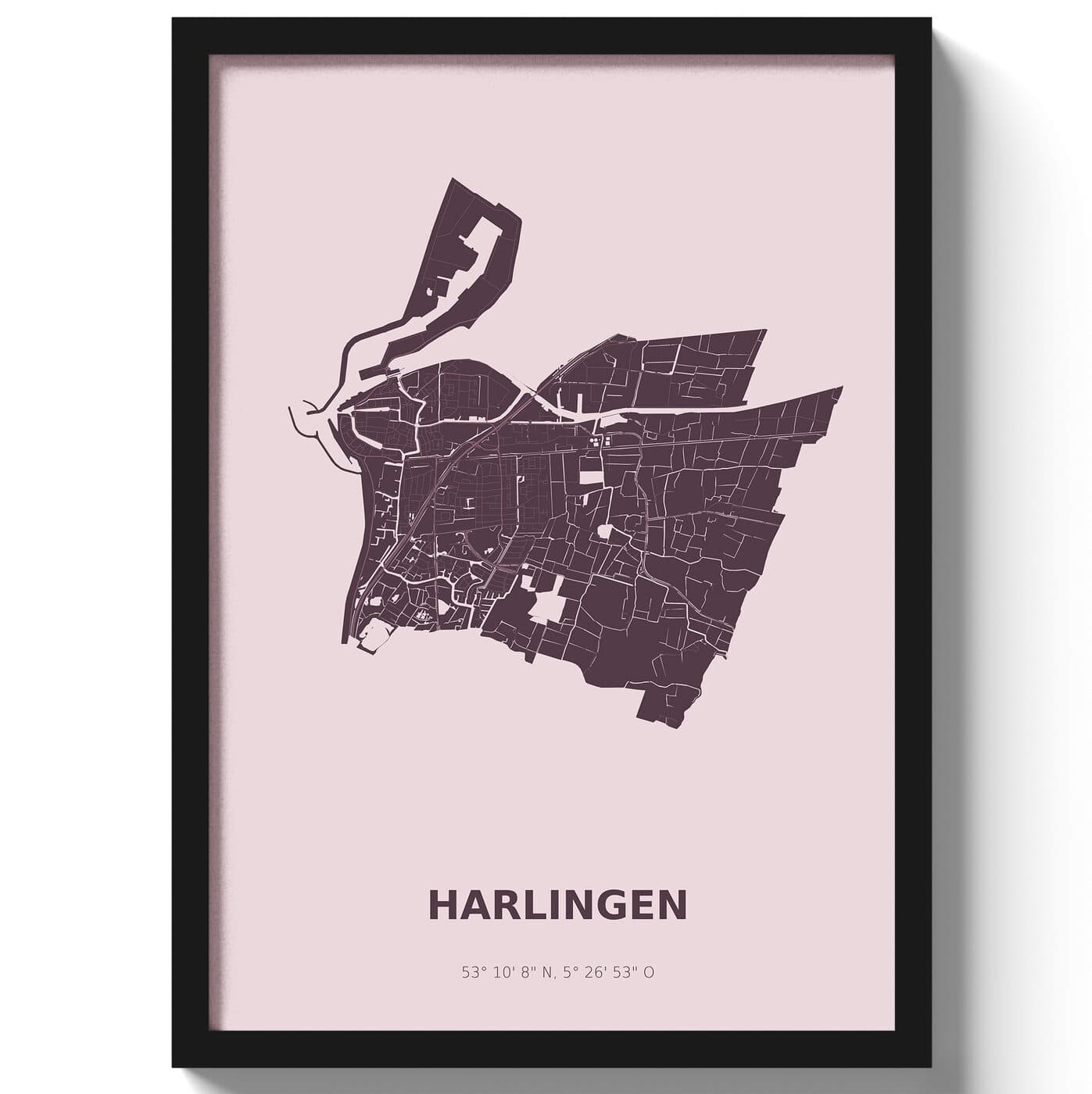 Poster Harlingen - Paars