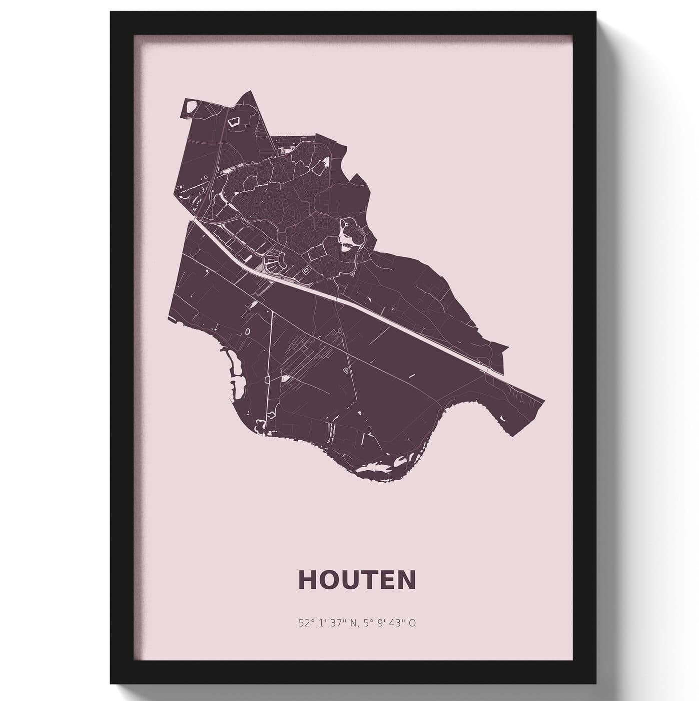 Poster Houten - Paars