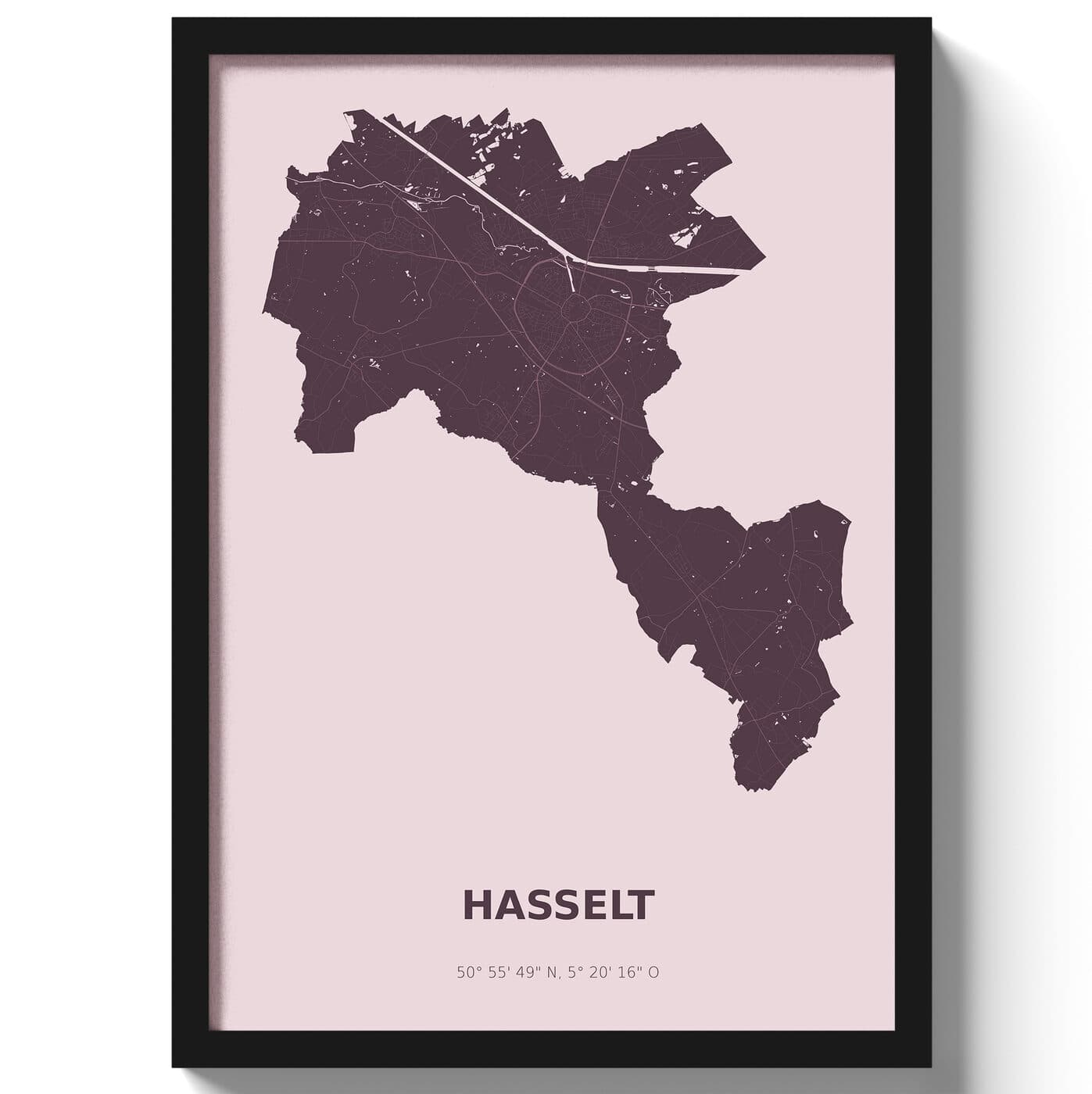 Poster Hasselt - Paars