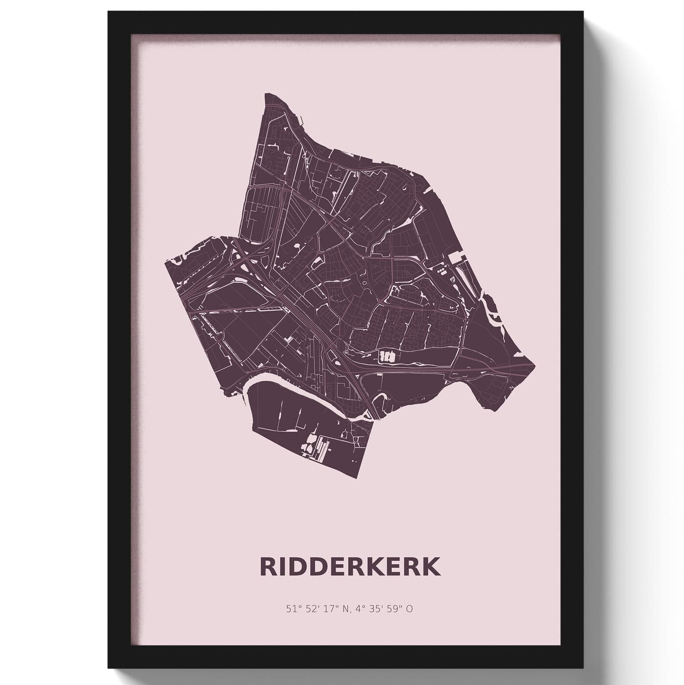 Poster Ridderkerk - Paars