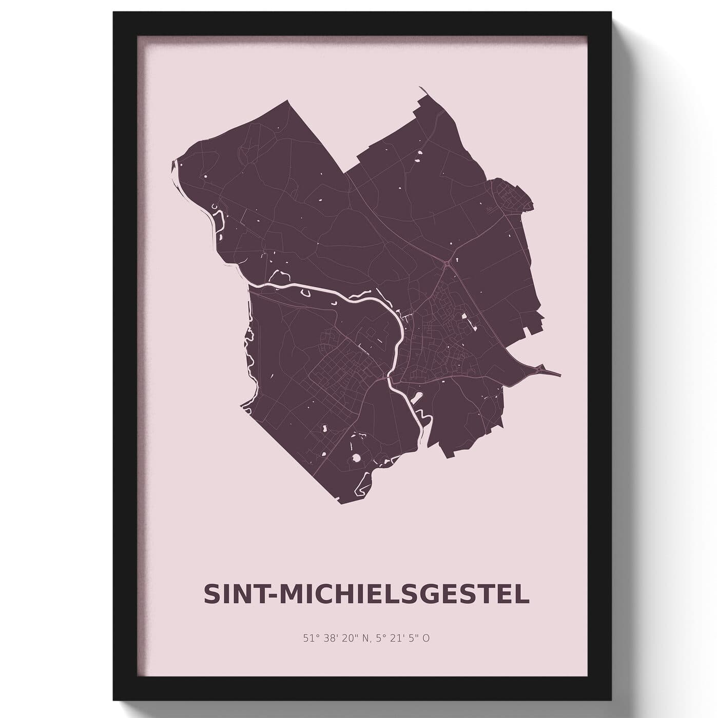 Poster Sint-MichielsgestelA4 - 21 x 30 cm - Paars