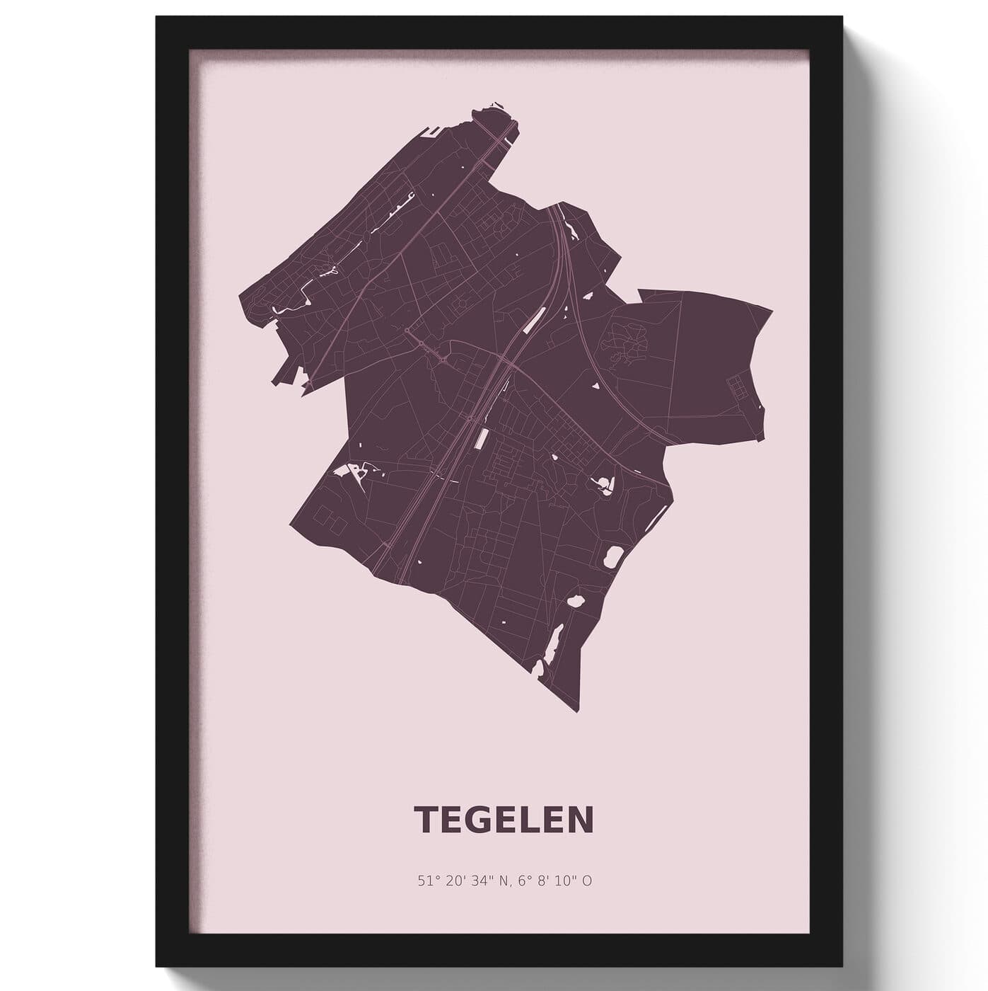 Poster Tegelen - Paars