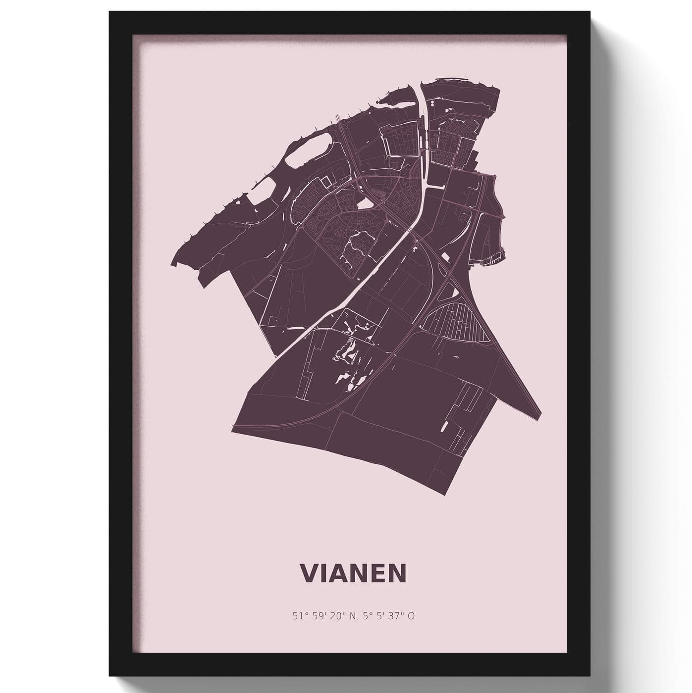 Poster Vianen - Paars