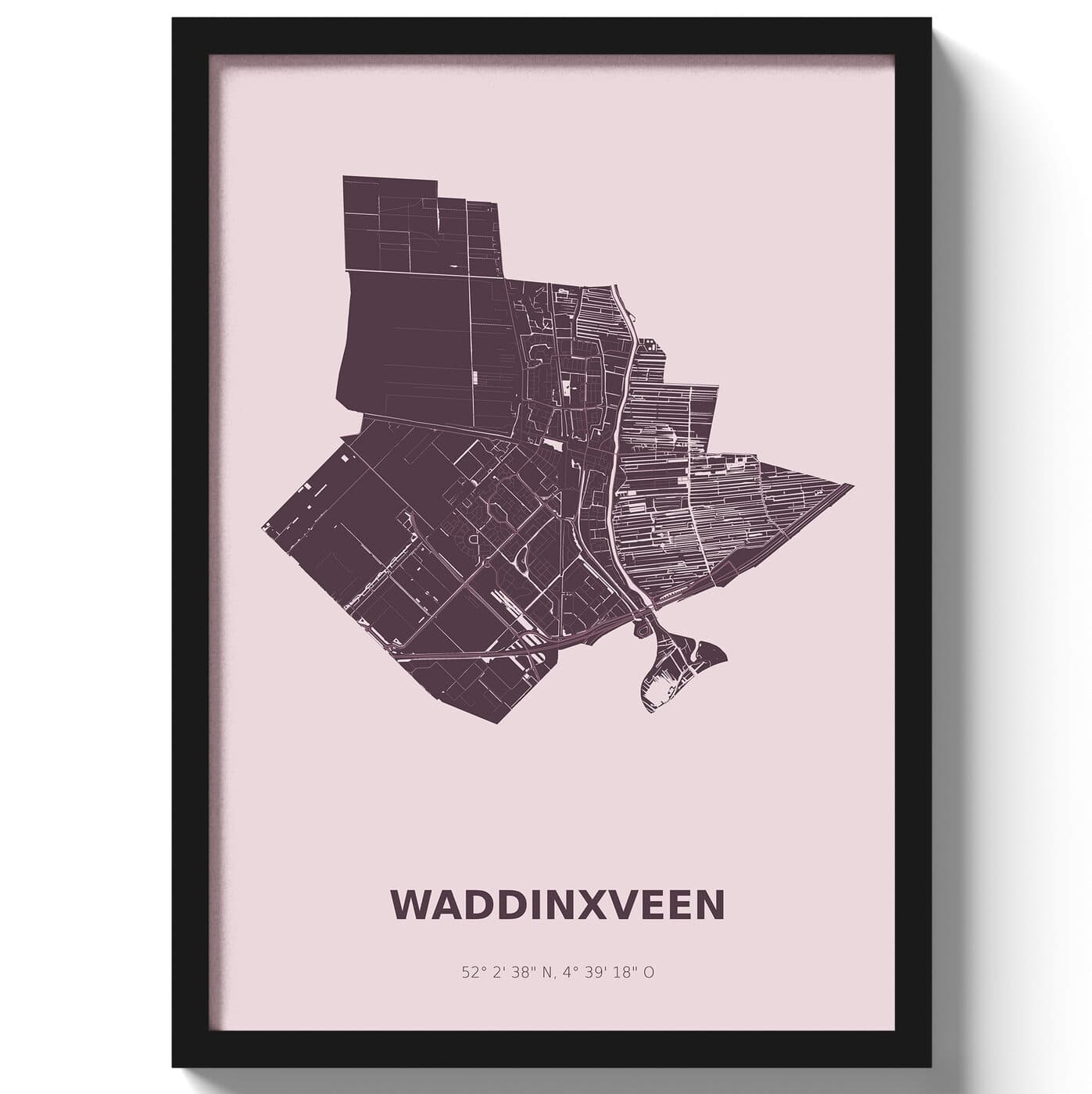 Poster Waddinxveen - Paars