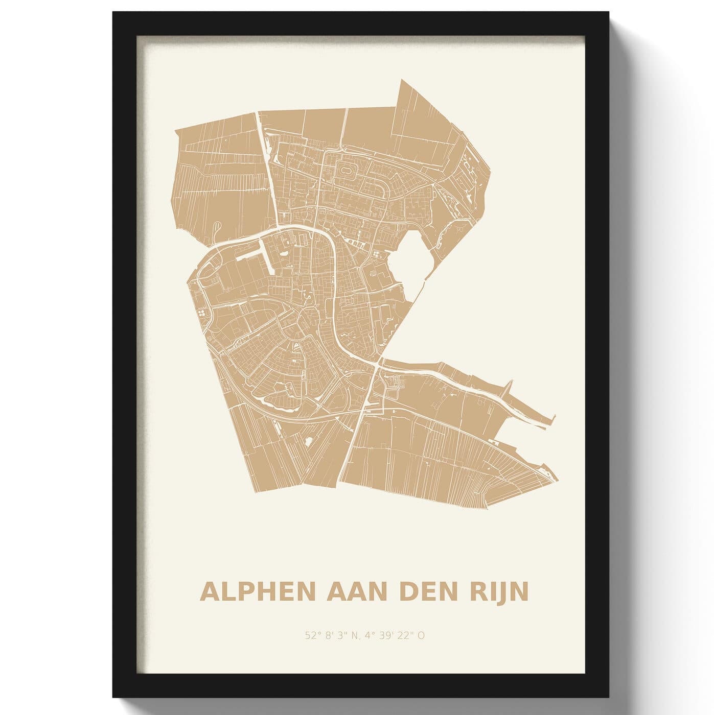 Poster Alphen aan den Rijn - Beige