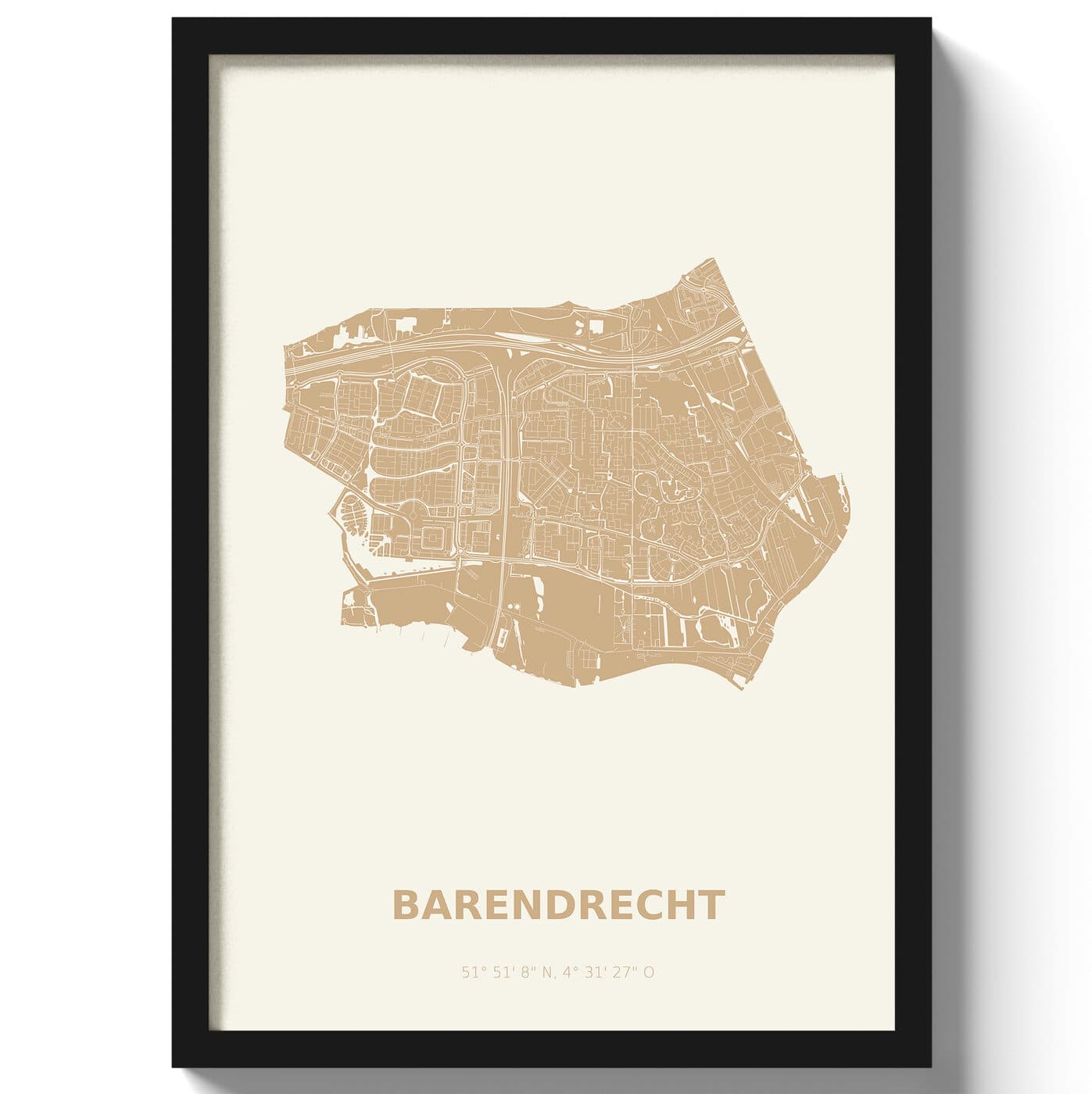 Poster Barendrecht - Beige