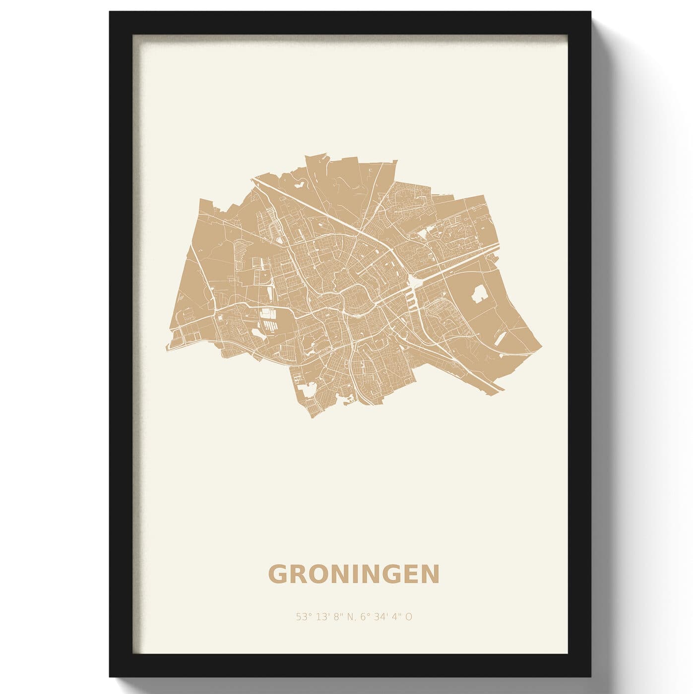 Poster Groningen - Beige