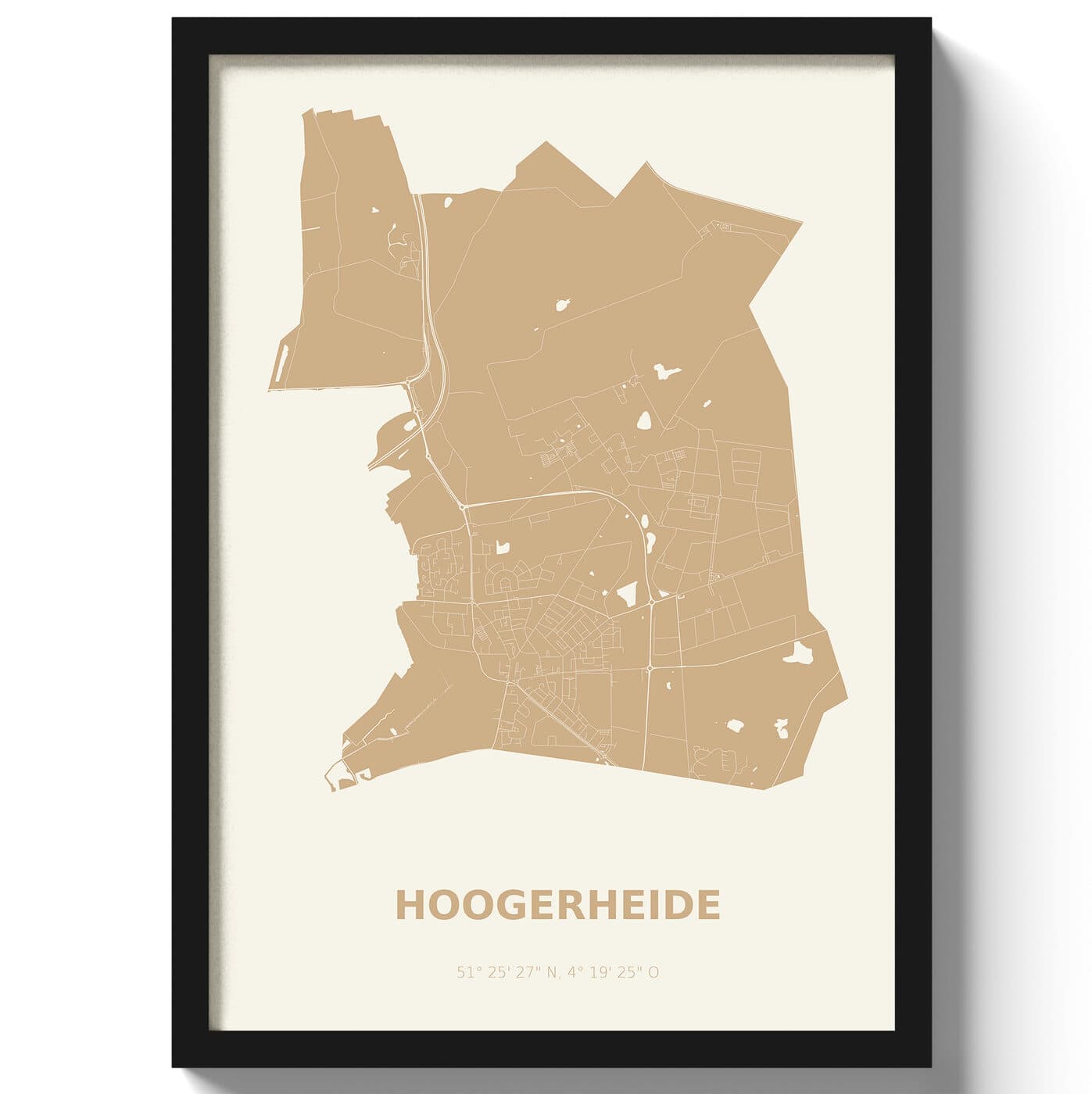Poster Hoogerheide - Beige