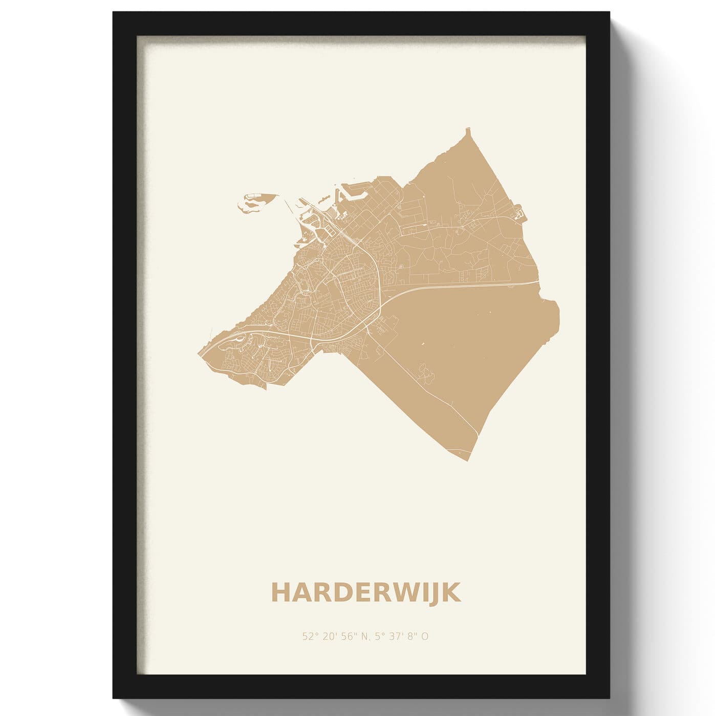 Poster Harderwijk - Beige