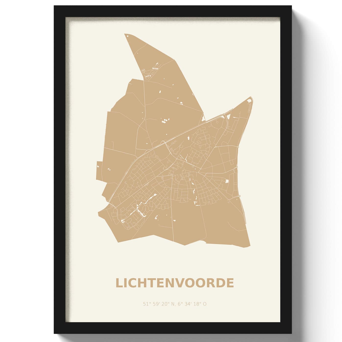 Poster Lichtenvoorde - Beige