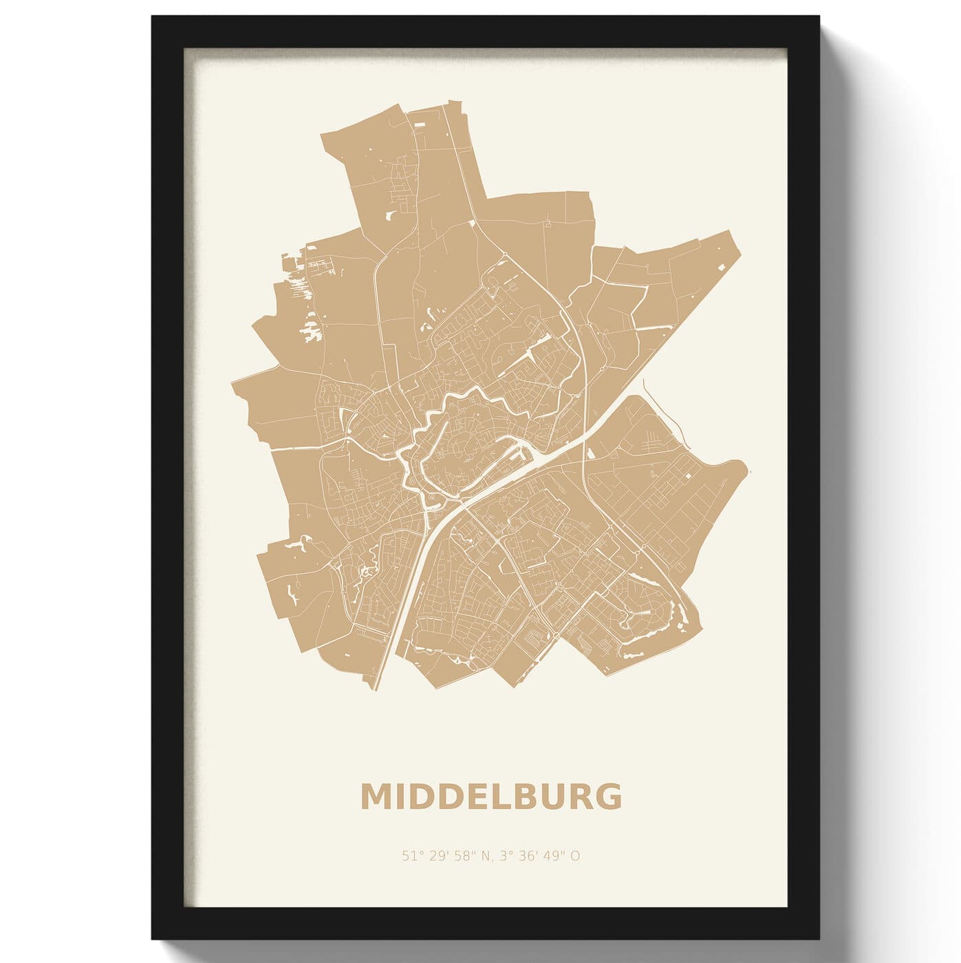 Poster Middelburg - Beige