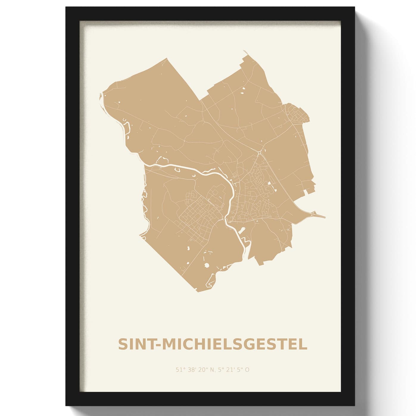 Poster Sint-MichielsgestelA4 - 21 x 30 cm - Beige