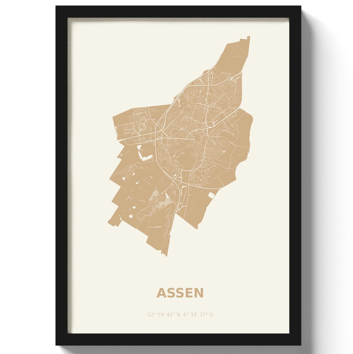 Poster Assen - Beige