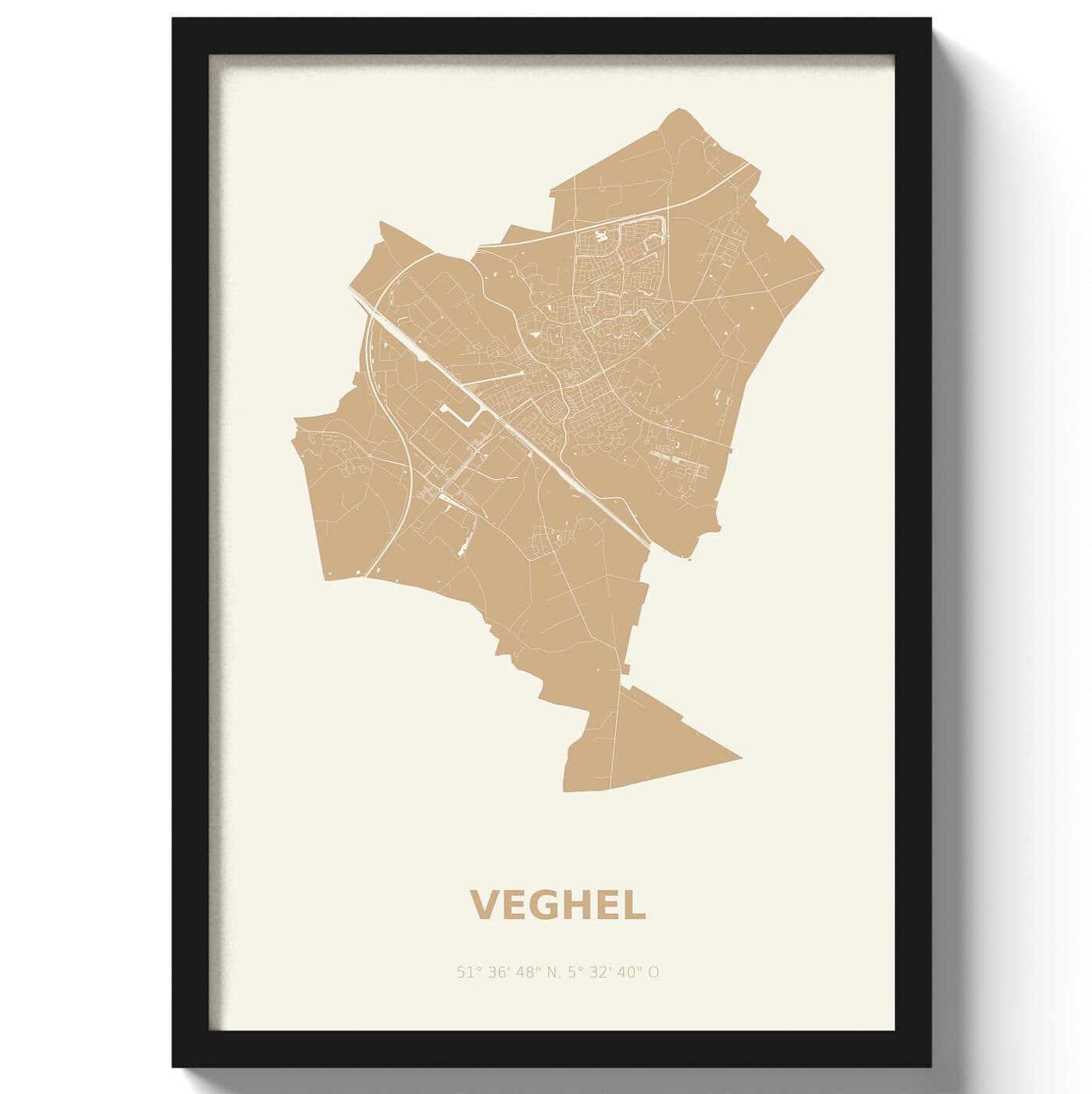 Poster Veghel - Beige